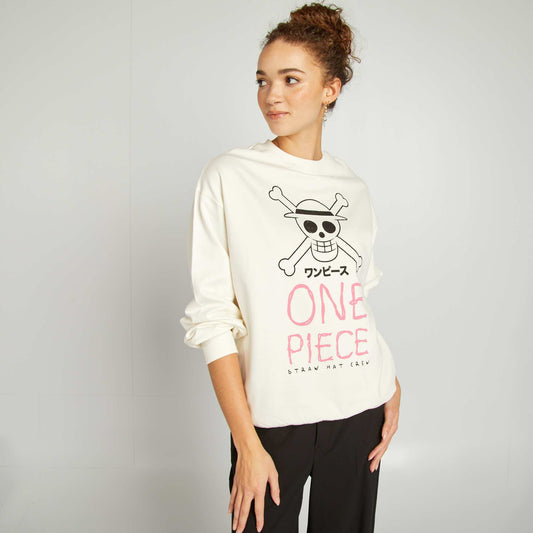 'One Piece' printed sweatshirt WHITE