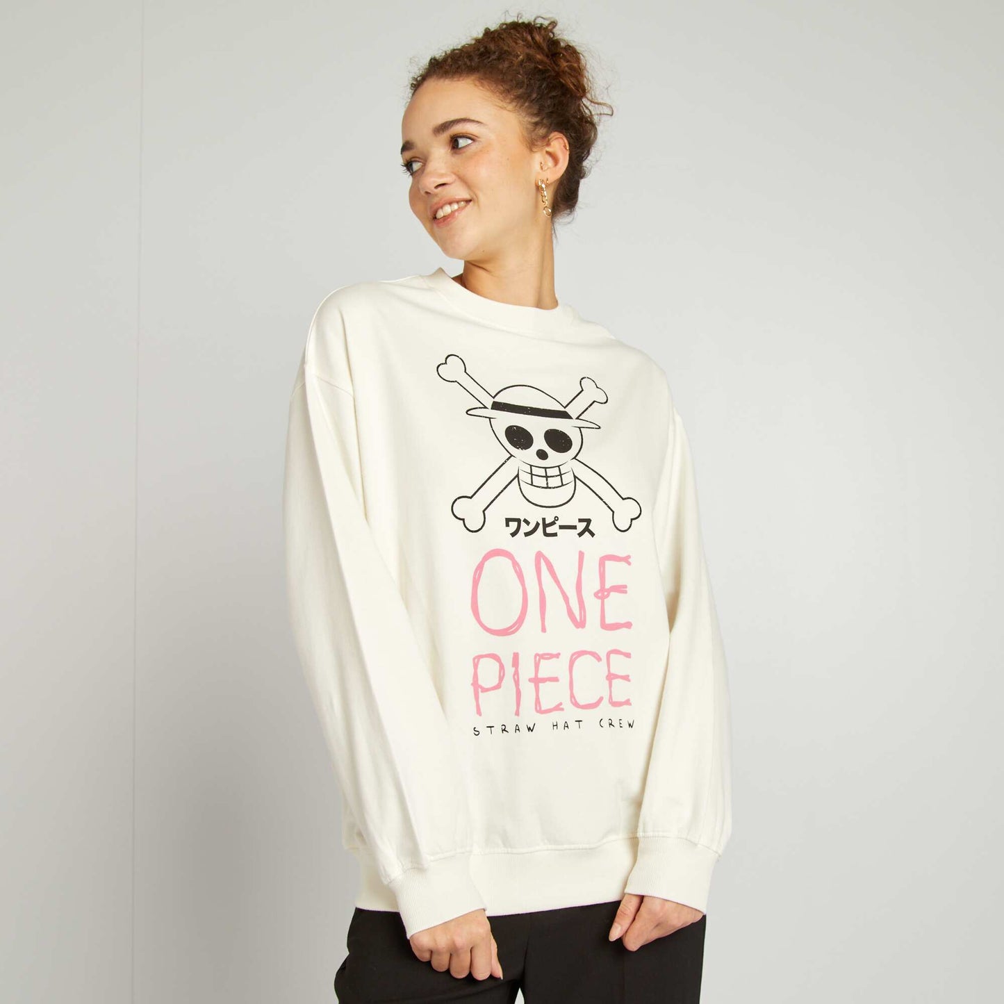 'One Piece' printed sweatshirt WHITE