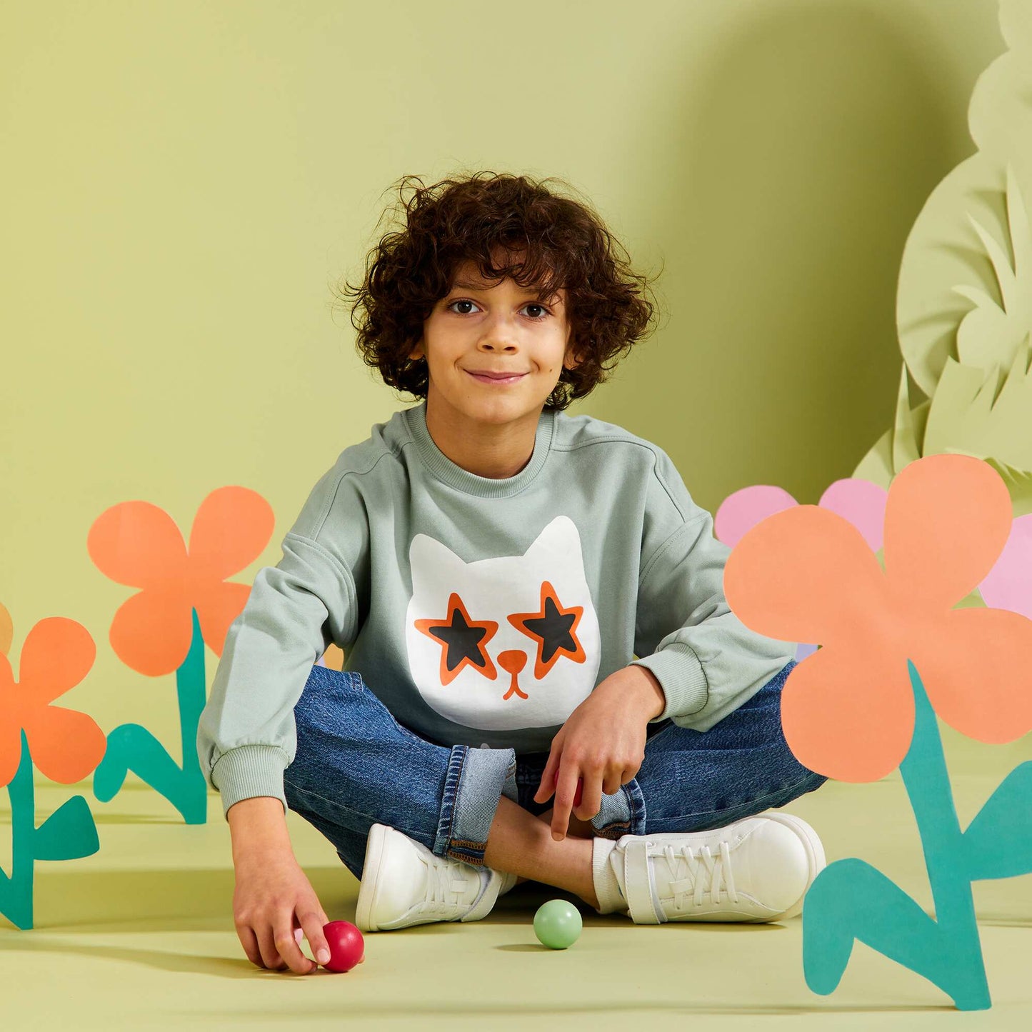 Printed sweatshirt - Grafik Edition WHITE