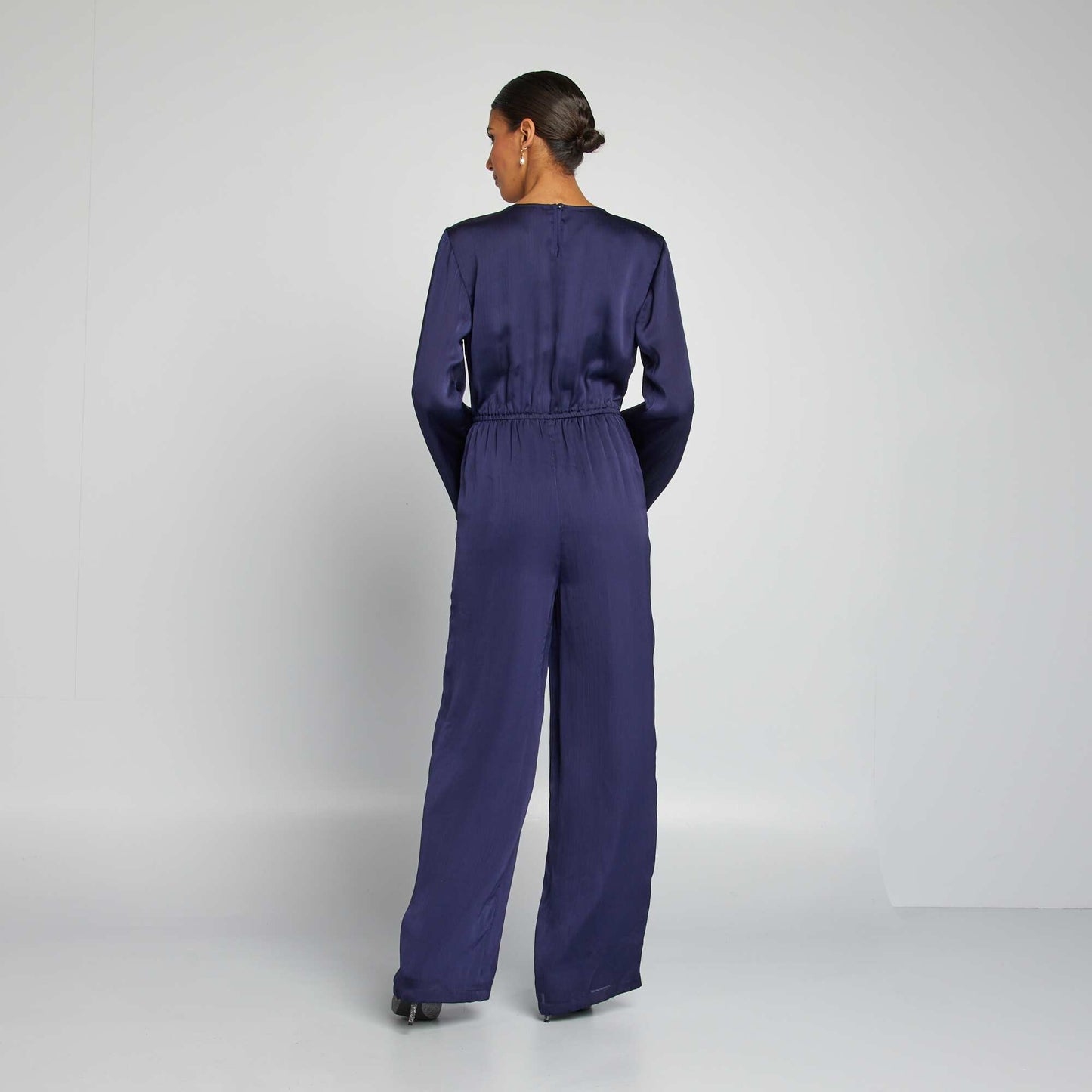 Flowing sequined jumpsuit BLUE