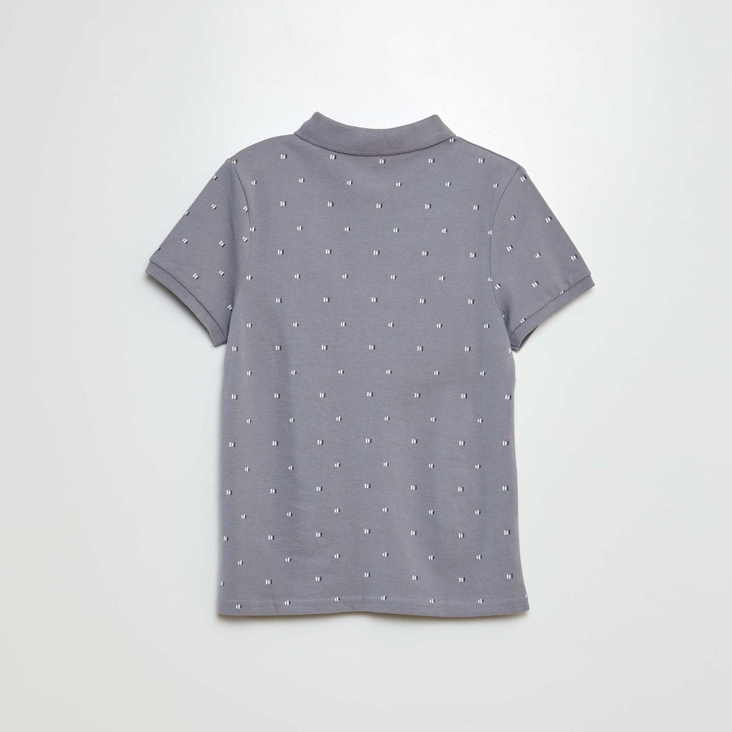 Piqué knit polo shirt GREY