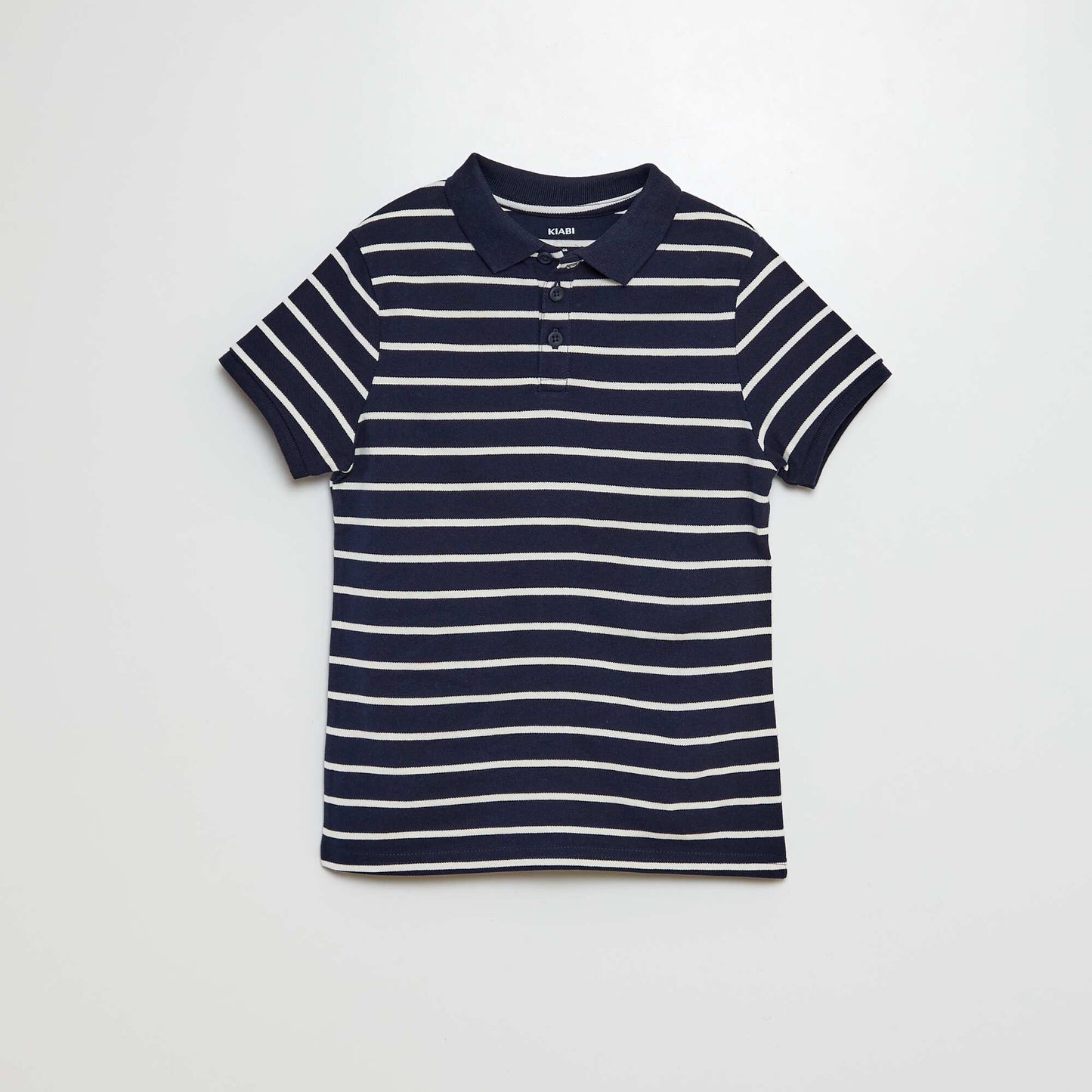 Piqué knit polo shirt BLUE