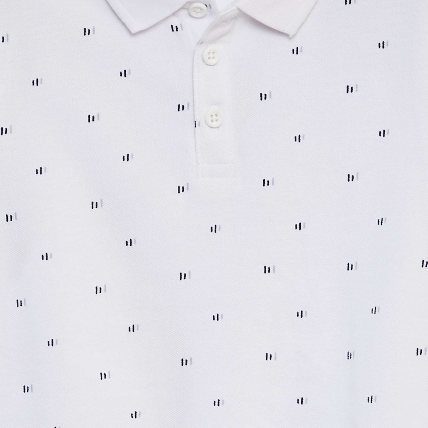 Piqué knit polo shirt WHITE