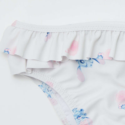 'Stitch' ruffled swim bottoms WHITE