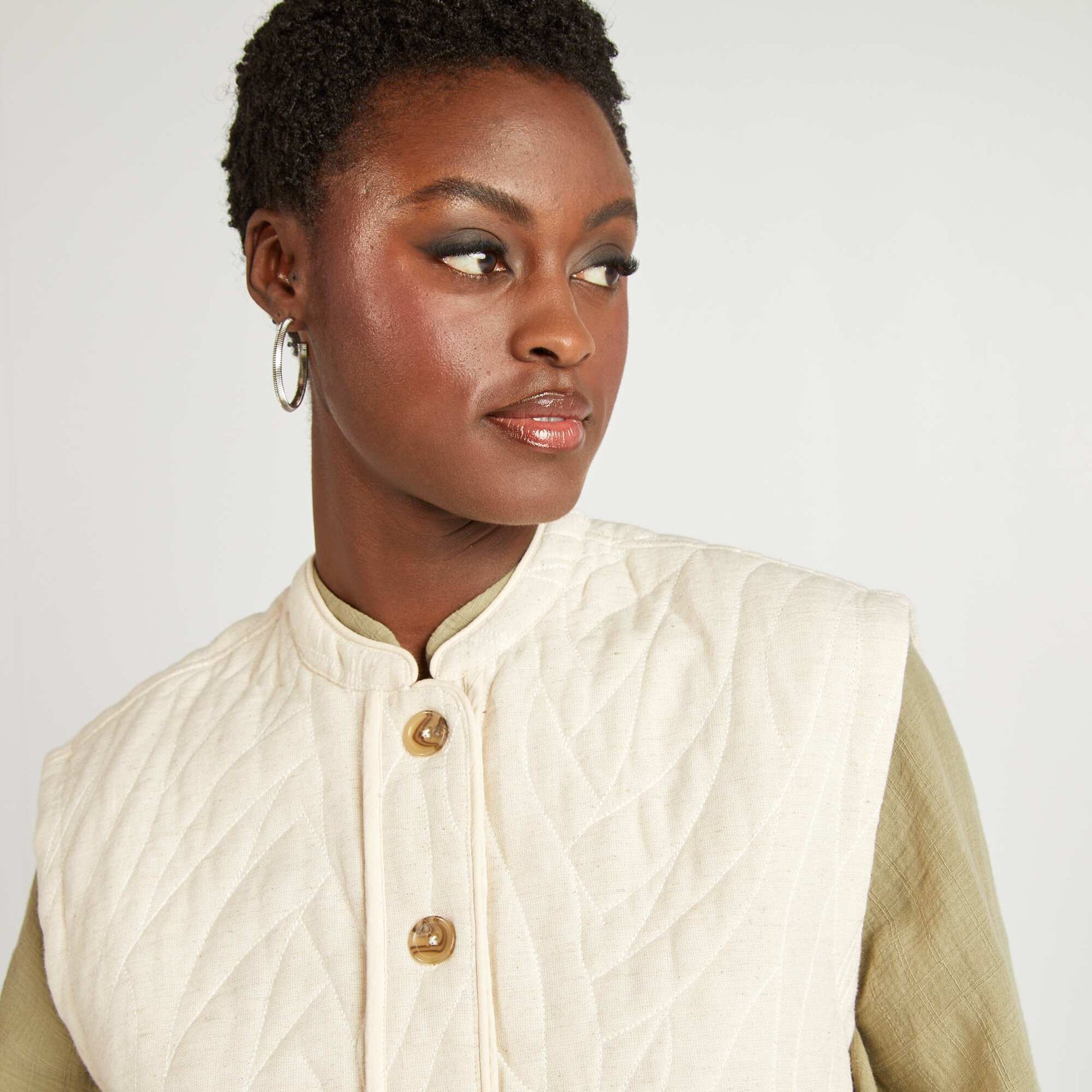 Quilted bodywarmer WHITE