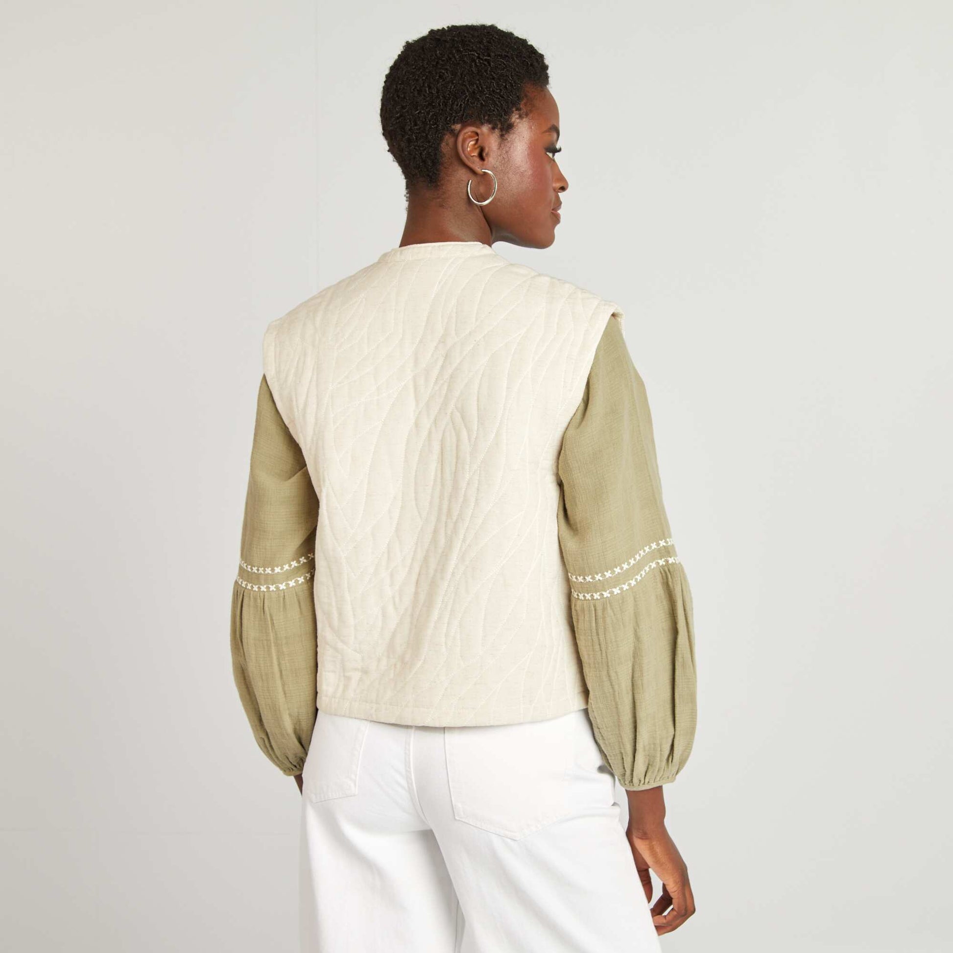 Quilted bodywarmer WHITE