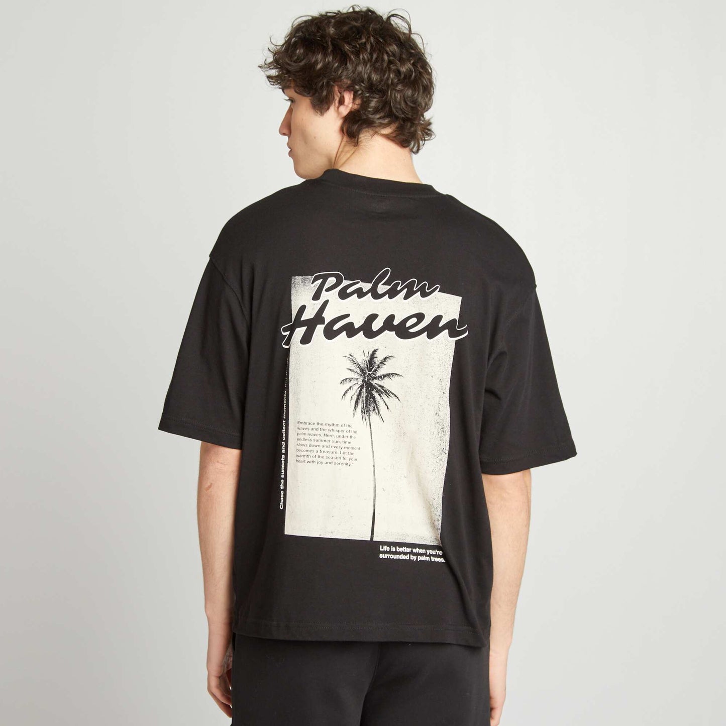 Printed T-shirt BLACK