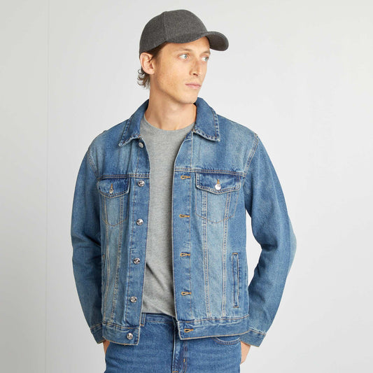 Buttoned denim jacket BLUE