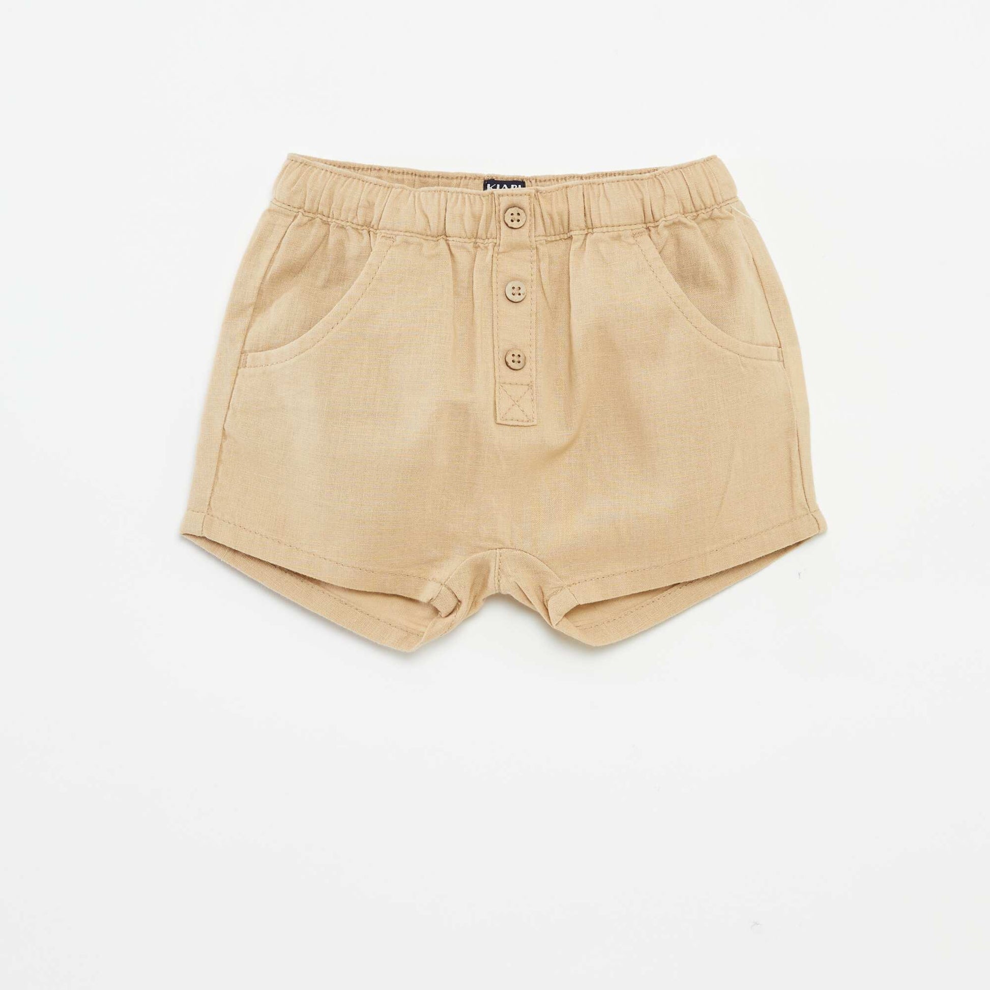 Shorts with adjustable waist BEIGE
