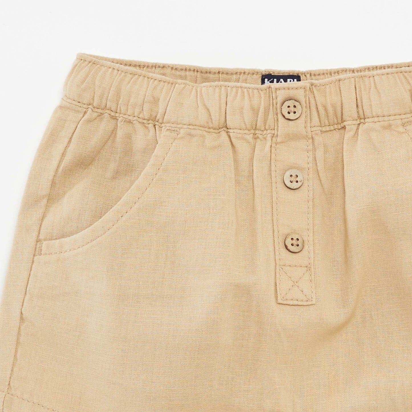 Shorts with adjustable waist BEIGE