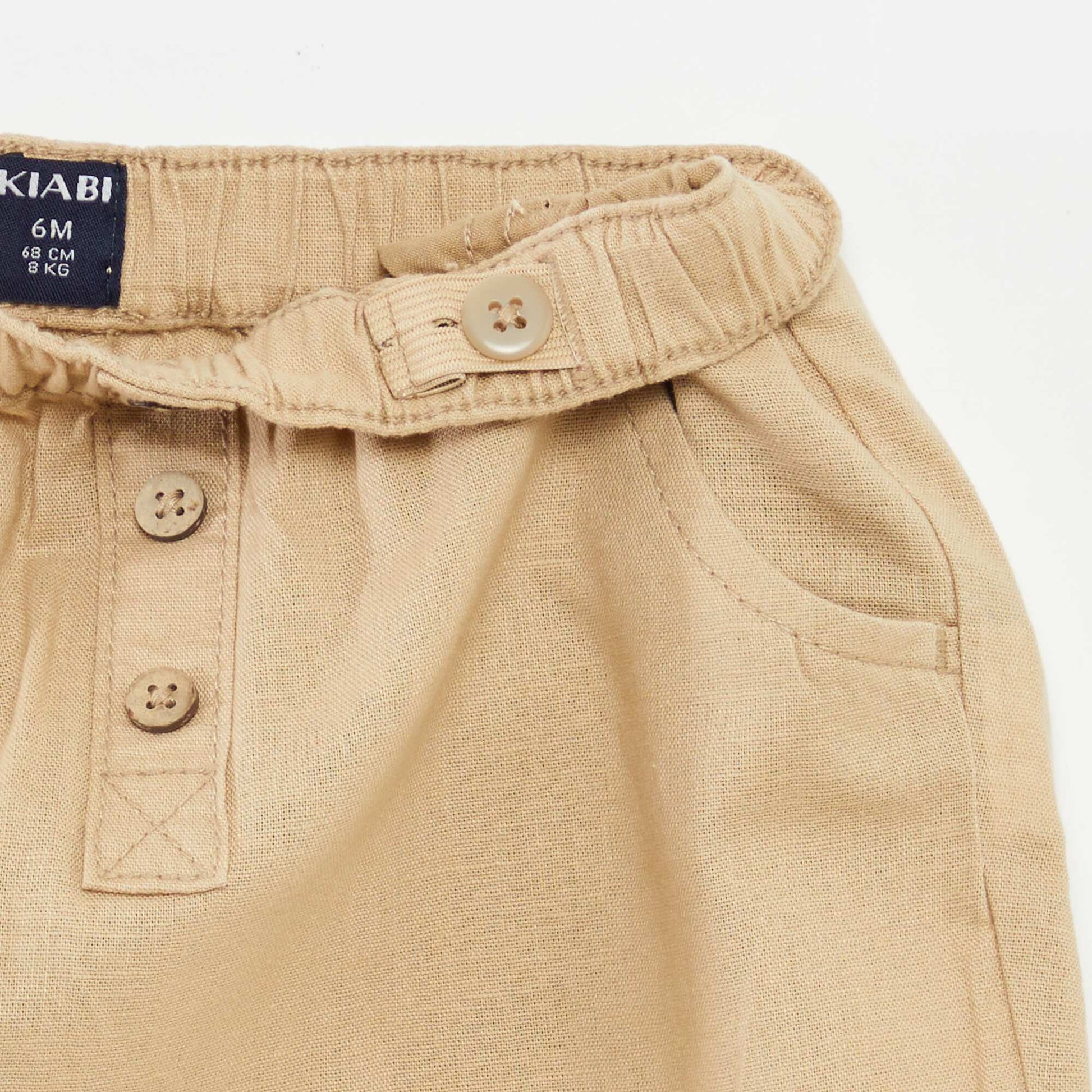Shorts with adjustable waist BEIGE