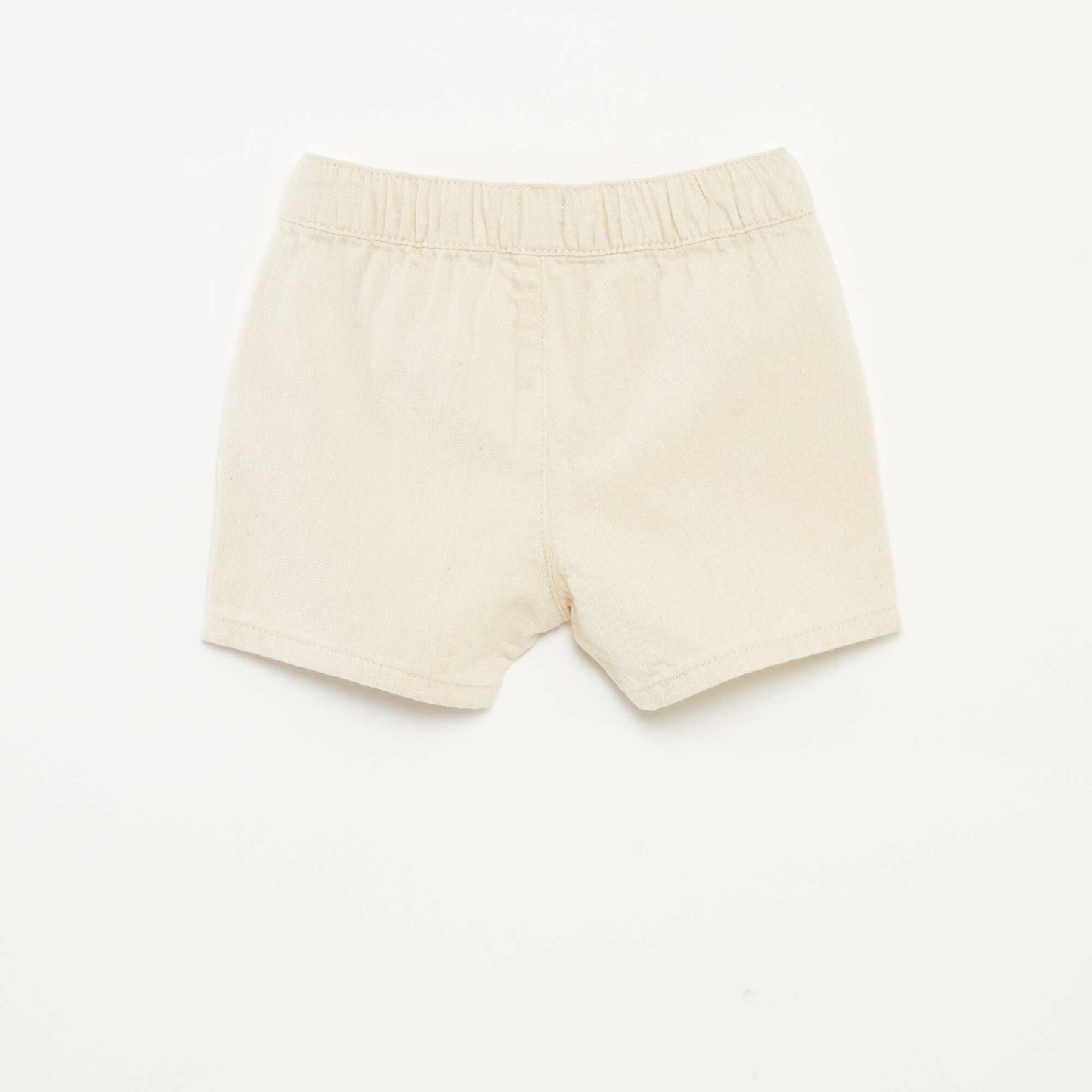 Plain shorts with drawstring ties WHITE