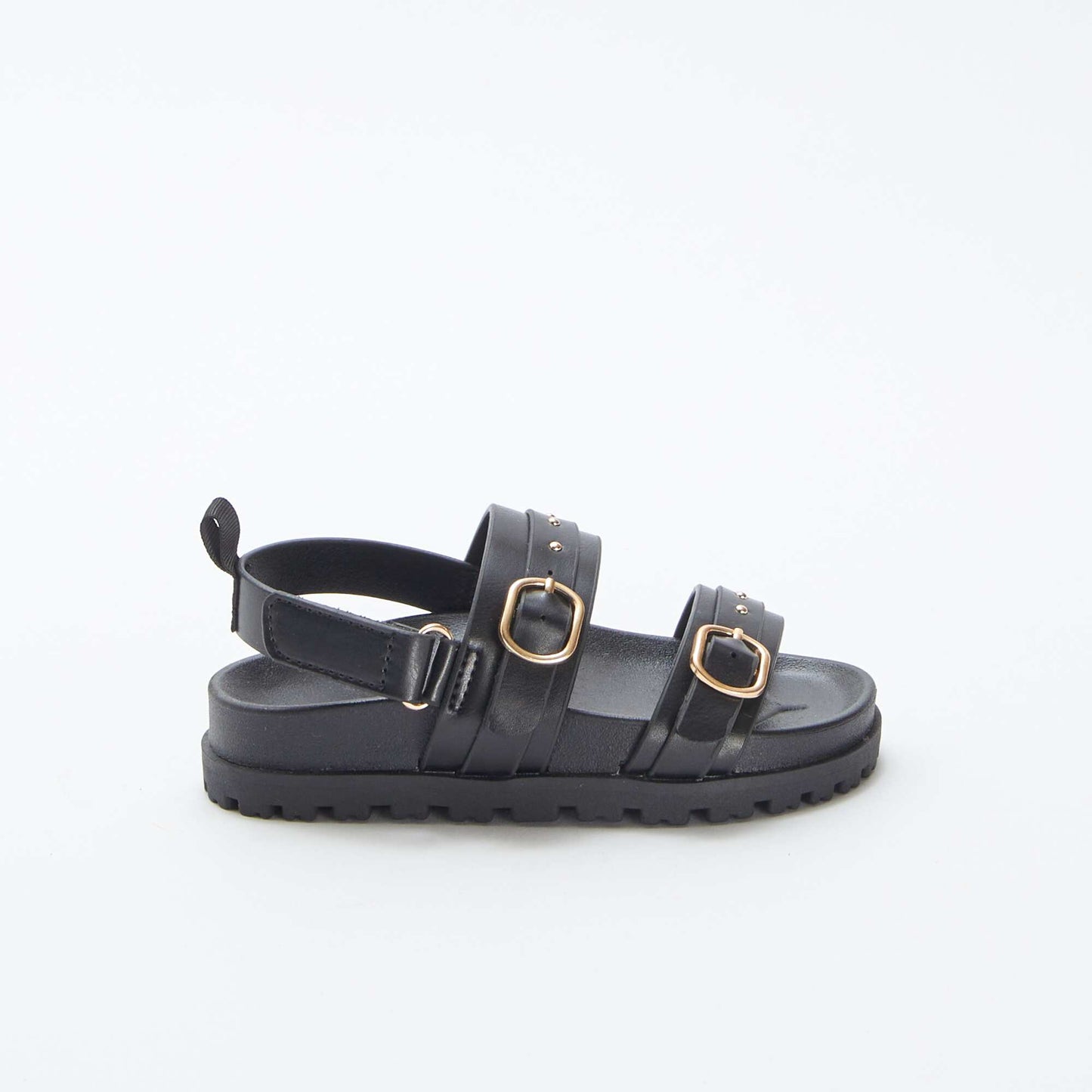 Sandals with studded straps BLACK