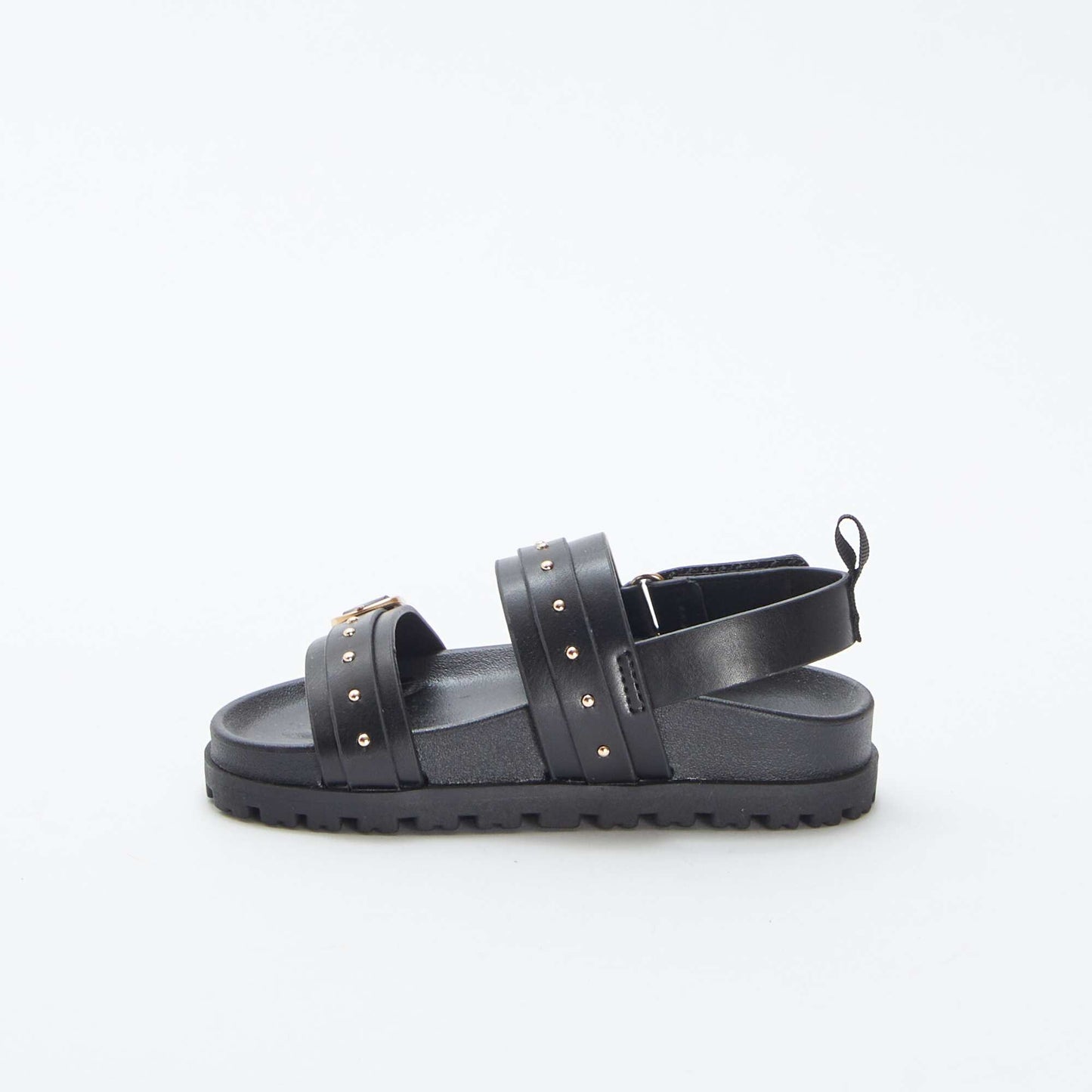 Sandals with studded straps BLACK