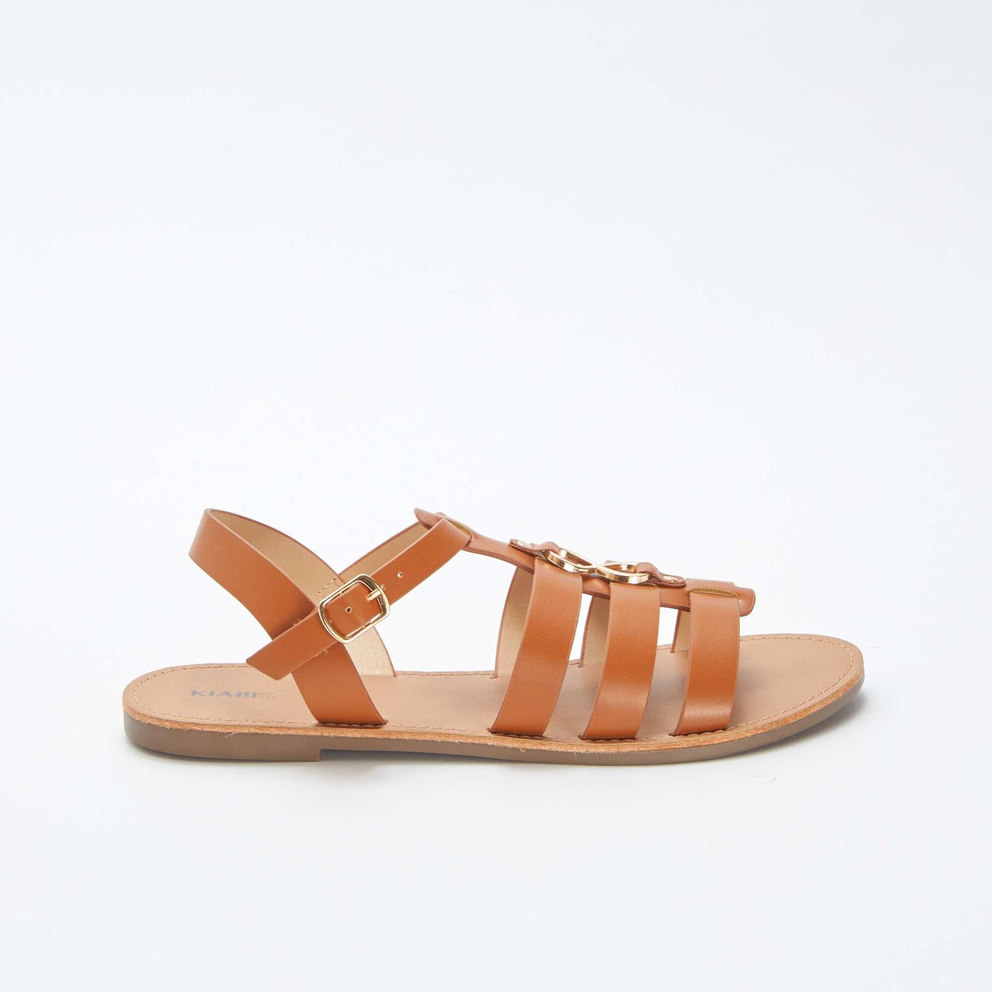 Sandals with metallic details BROWN