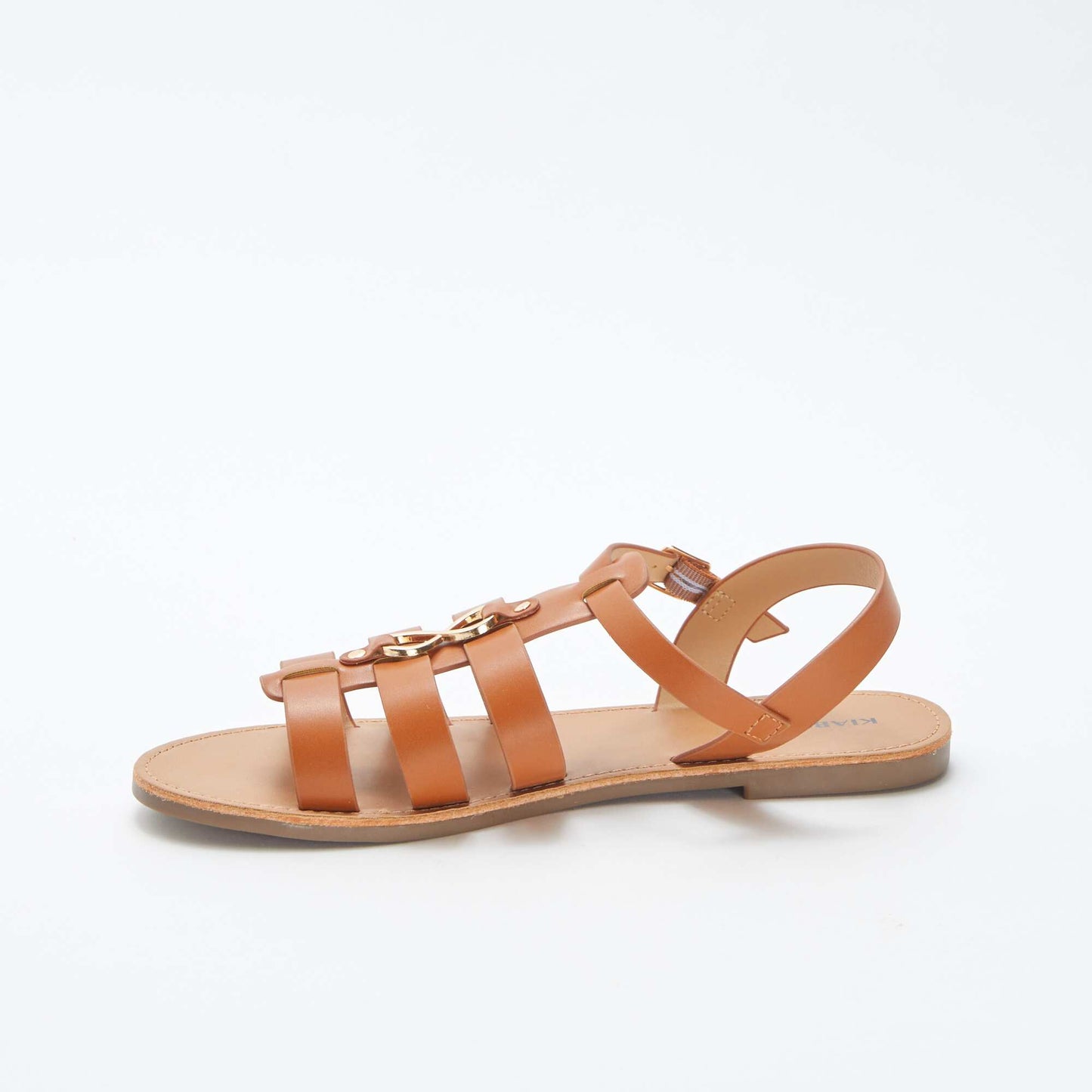 Sandals with metallic details BROWN