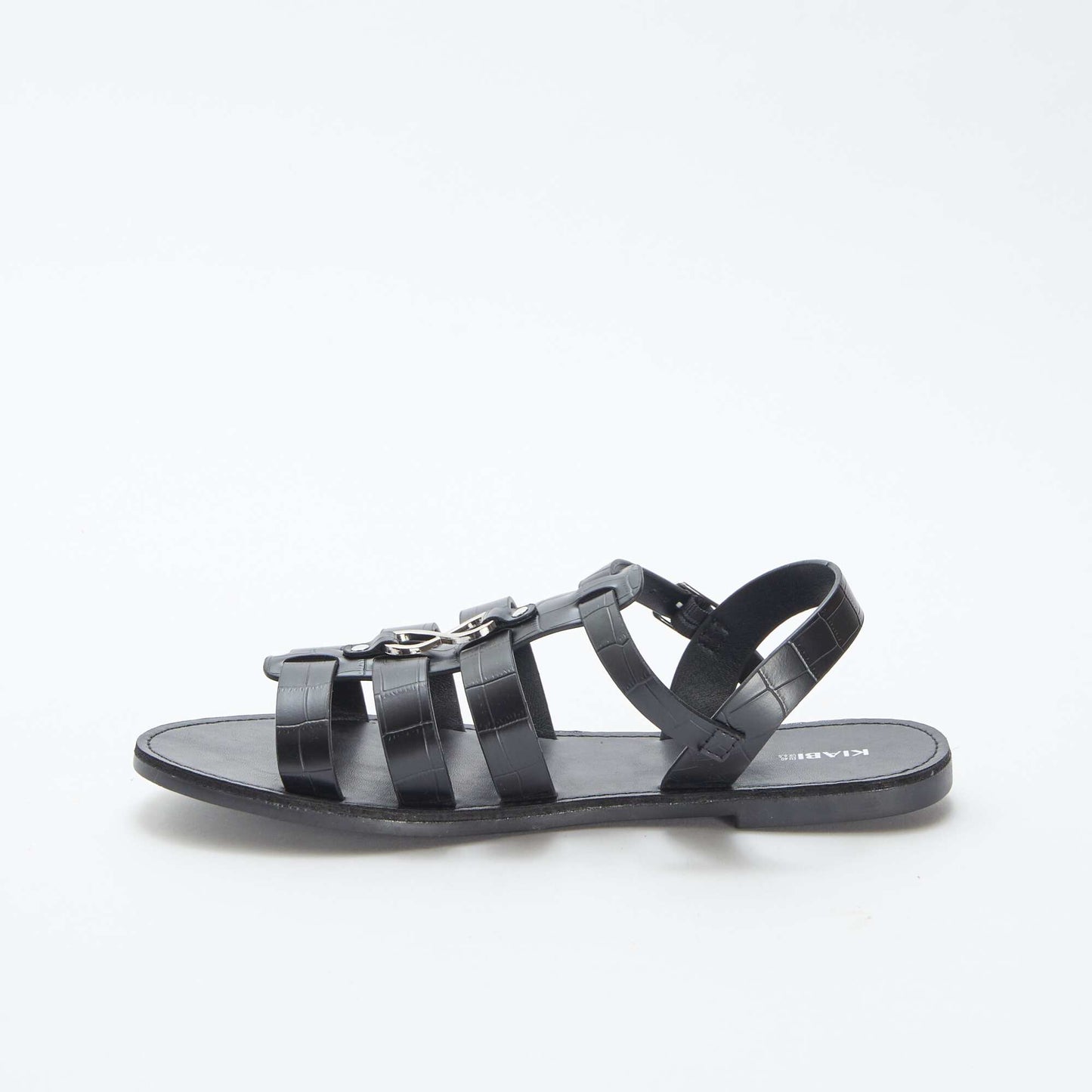 Sandals with metallic details BLACK