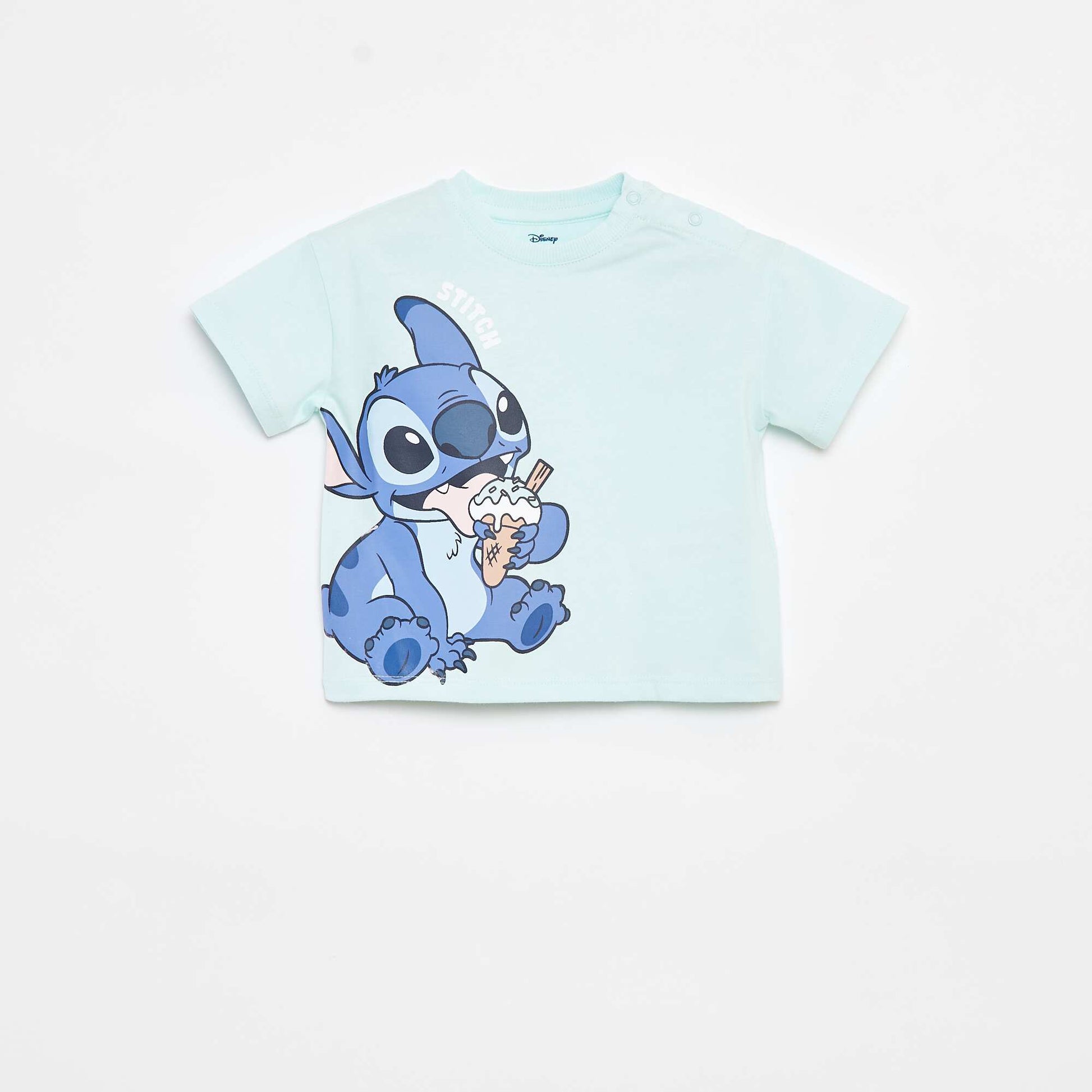 'Disney' printed short-sleeved T-shirt BLUE