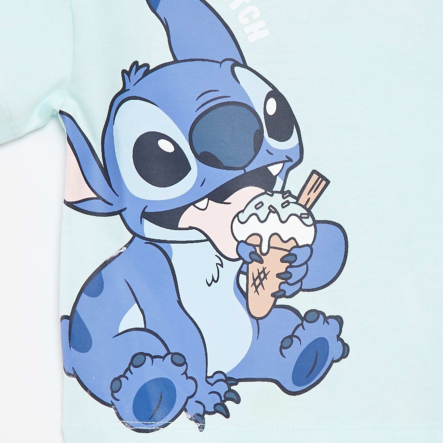 'Disney' printed short-sleeved T-shirt BLUE