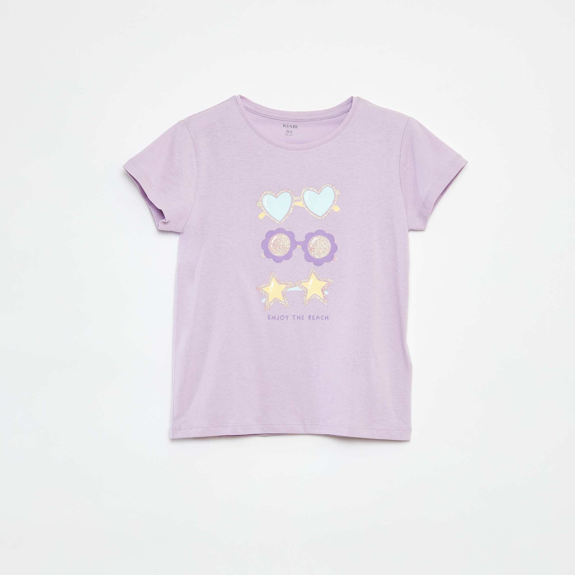 Fun print T-shirt PURPLE