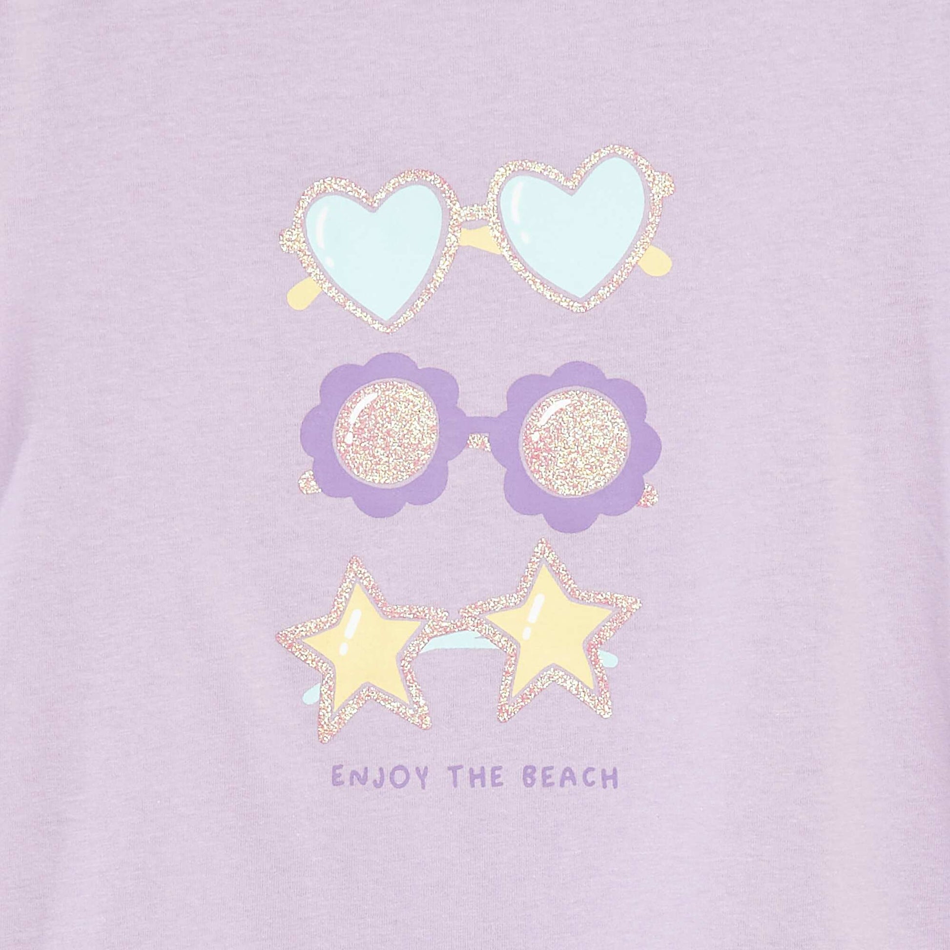 Fun print T-shirt PURPLE