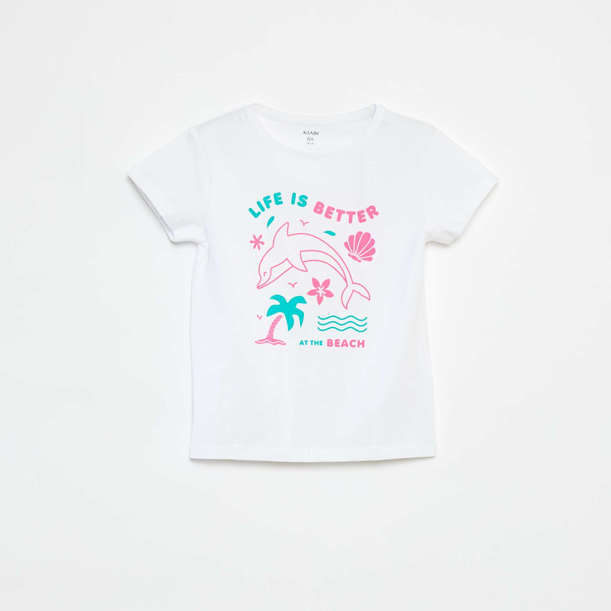 Fun print T-shirt WHITE