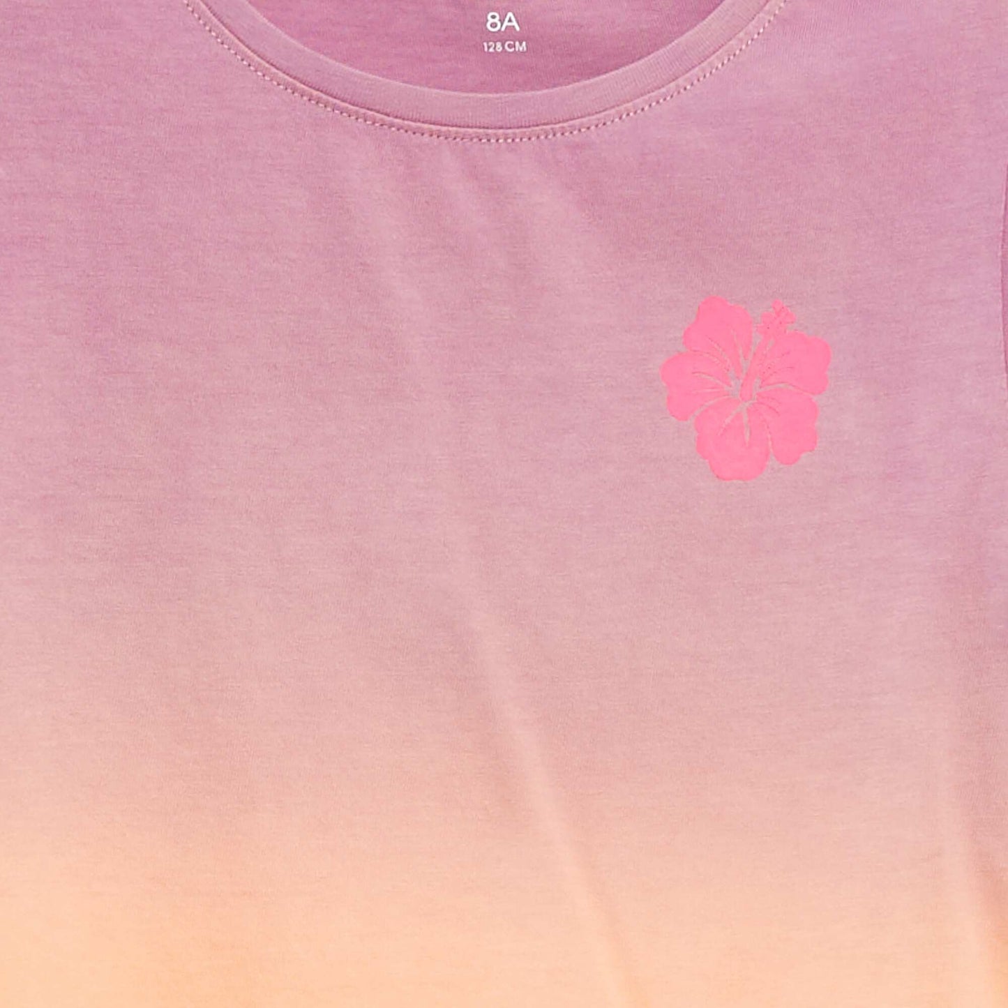 Jersey T-shirt with ruffled sleeves PURPLE