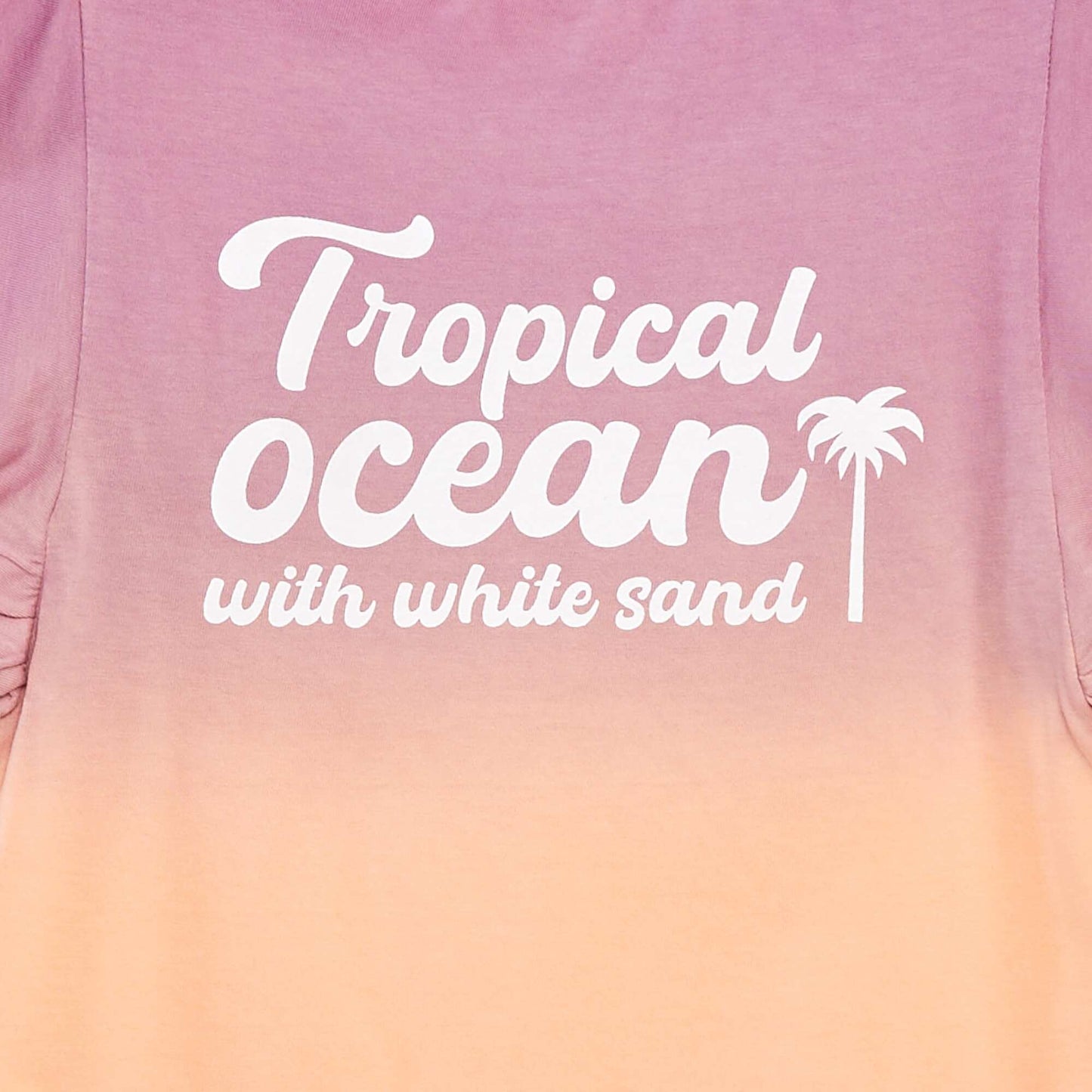 Jersey T-shirt with ruffled sleeves PURPLE