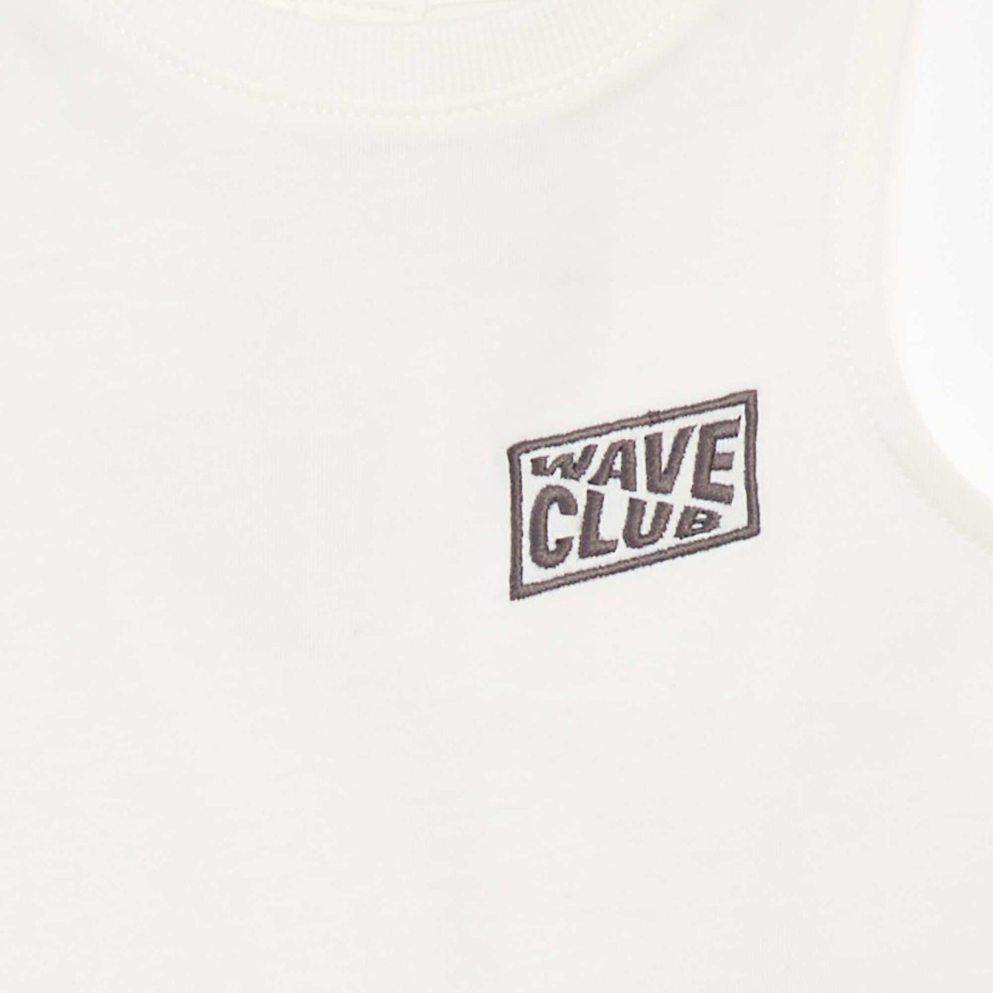 Embroidered vest top WHITE