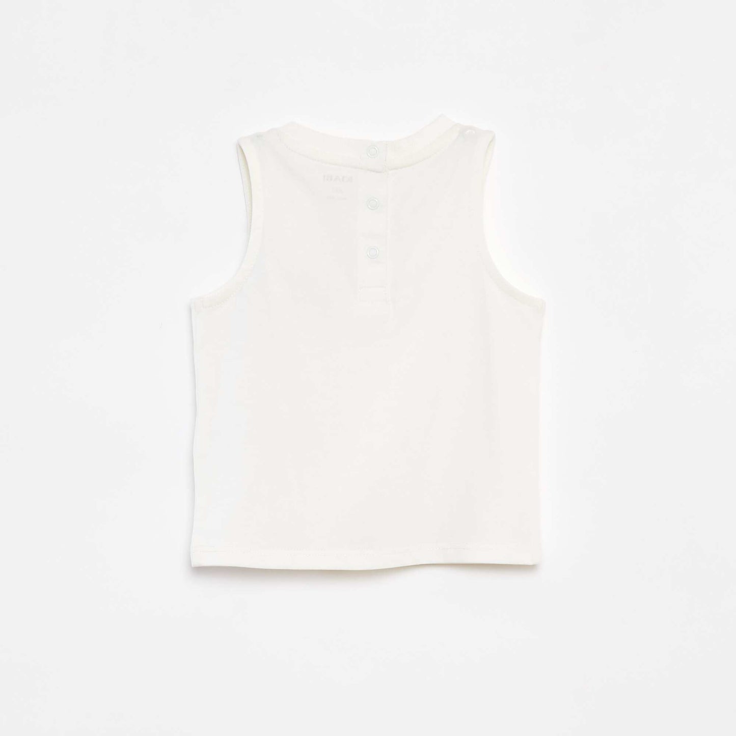 Embroidered vest top WHITE