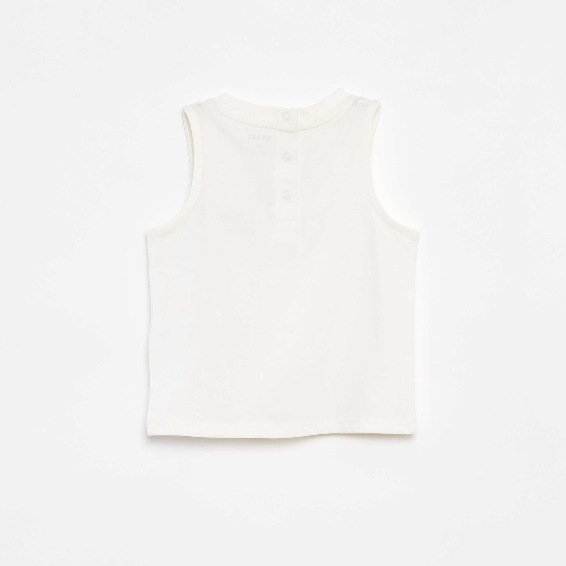 Embroidered vest top WHITE
