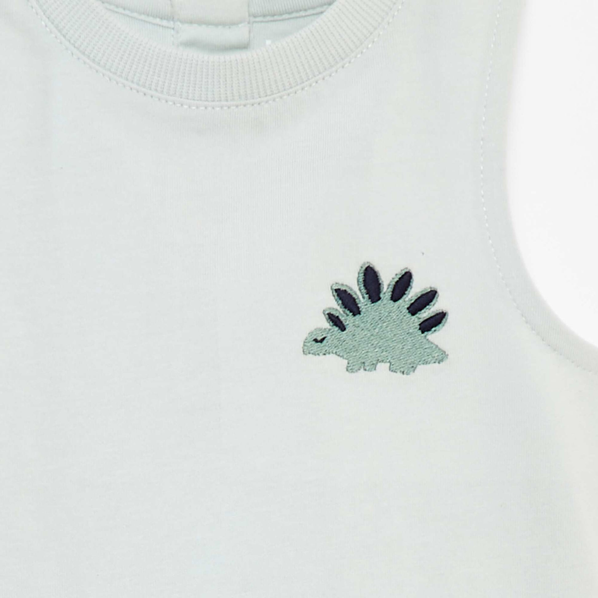 Embroidered vest top BLUE