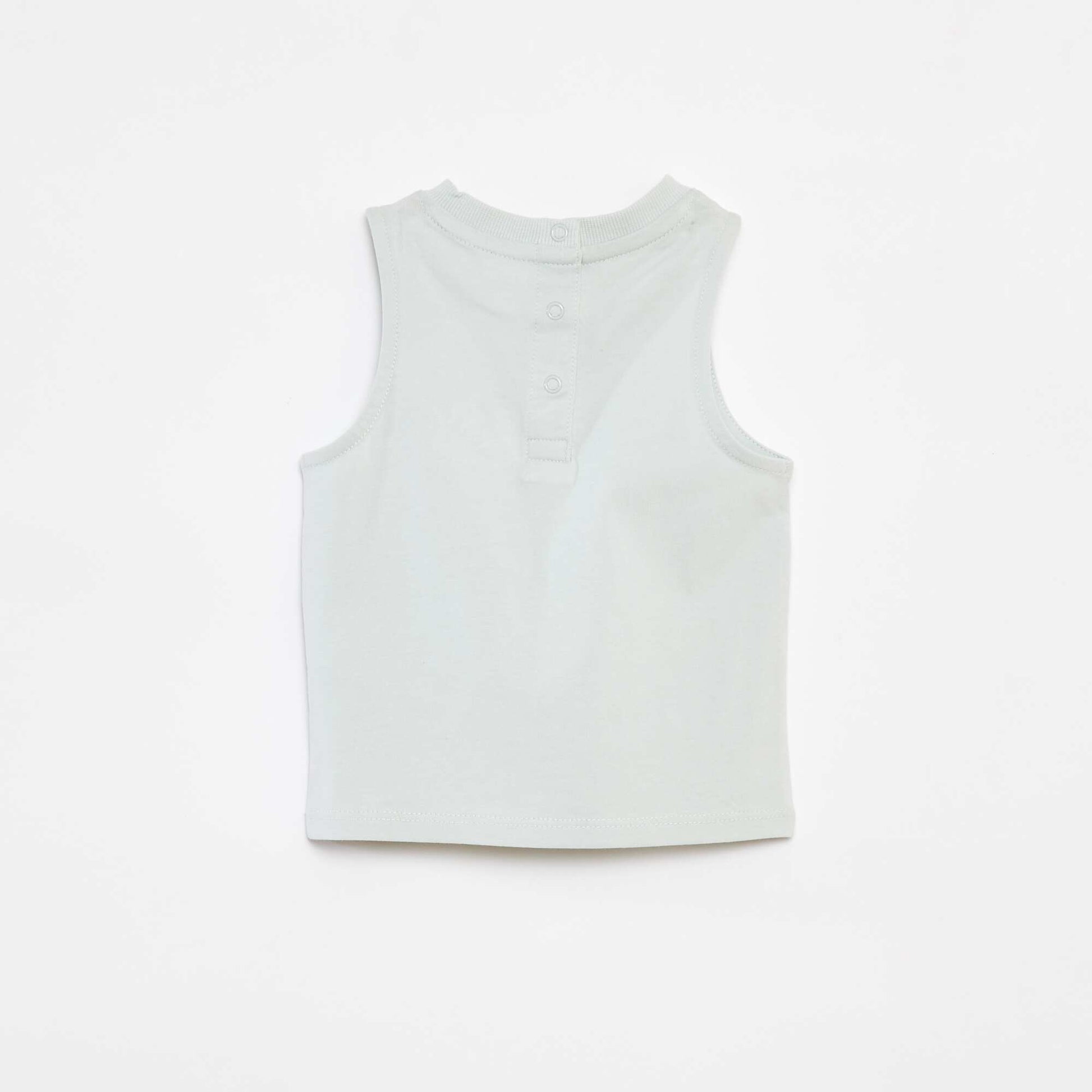 Embroidered vest top BLUE