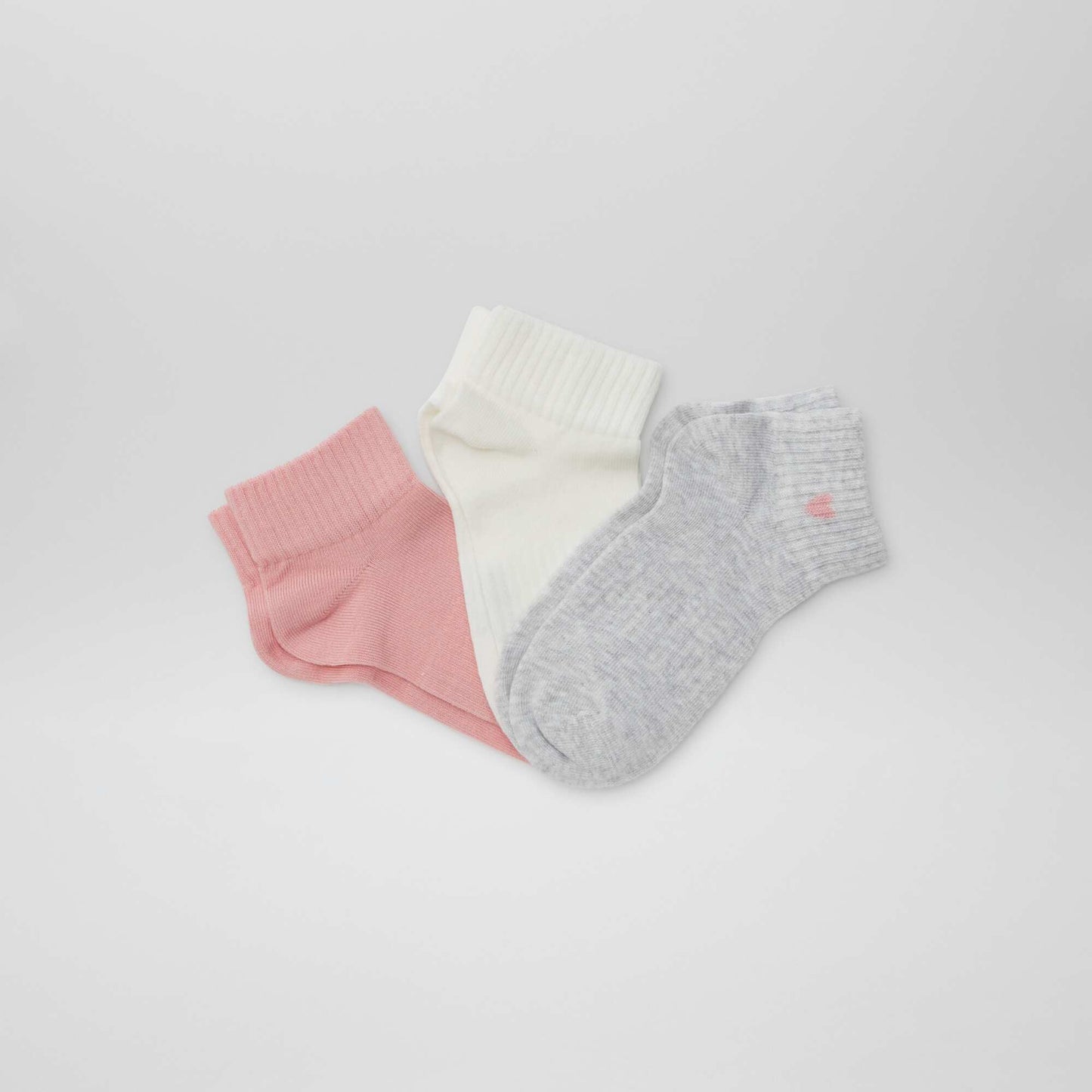 Pack of 3 pairs of sports socks PINK