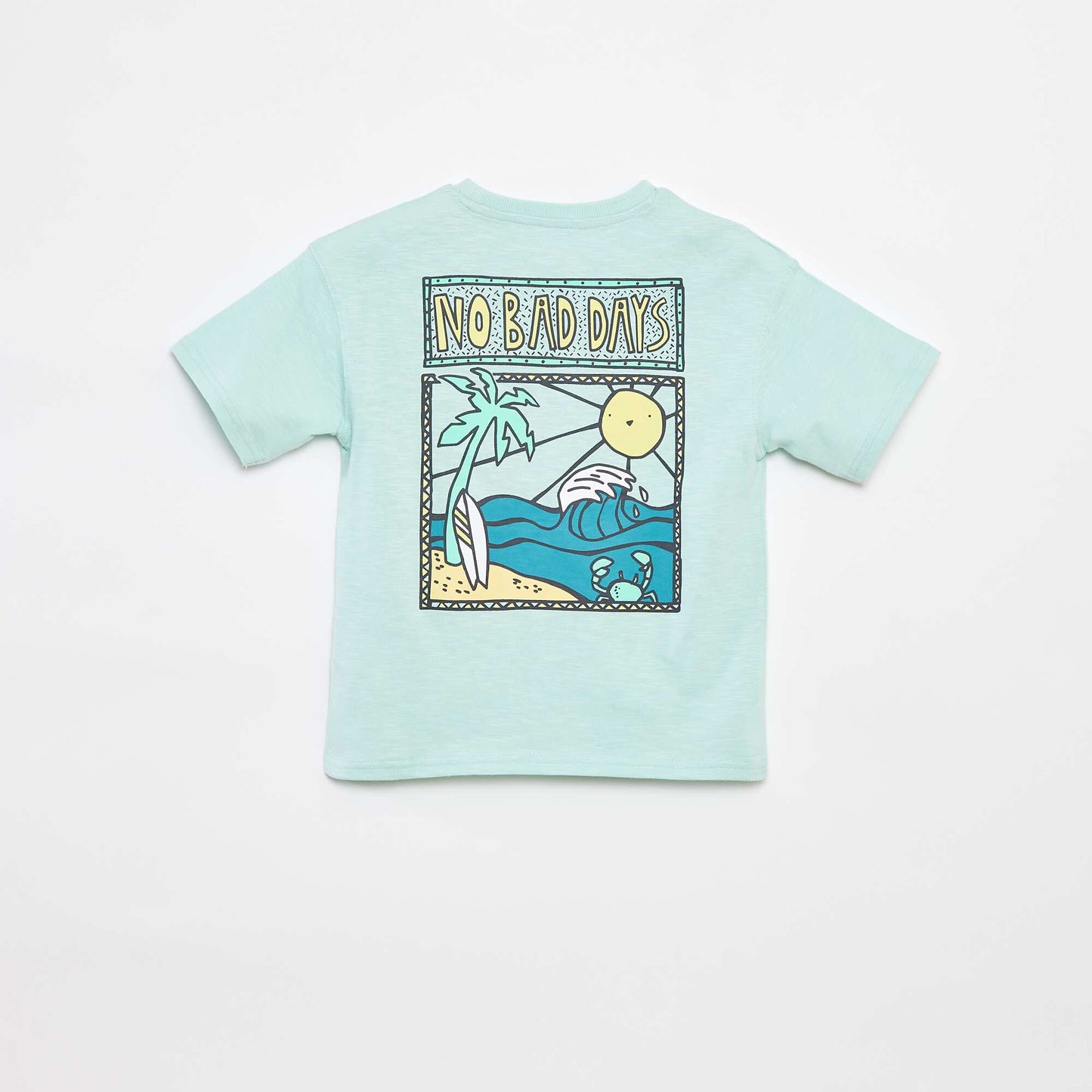 Short-sleeved printed T-shirt GREEN