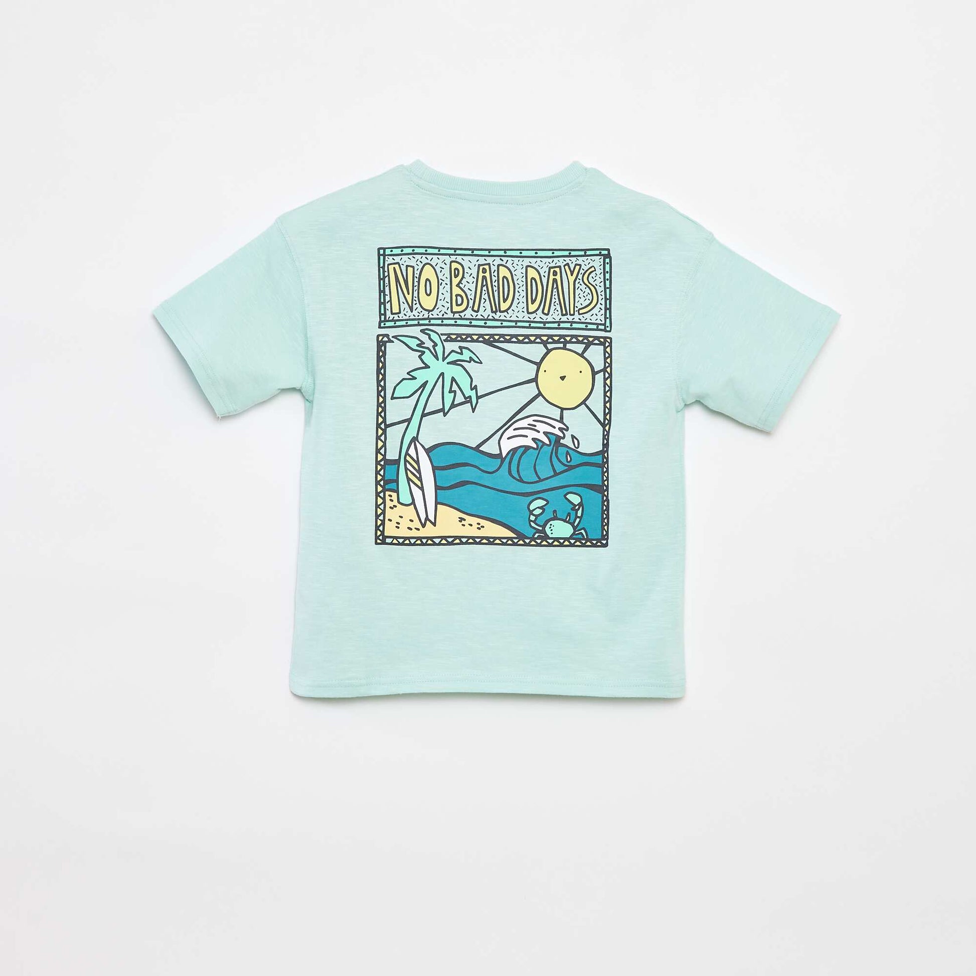 Short-sleeved printed T-shirt GREEN