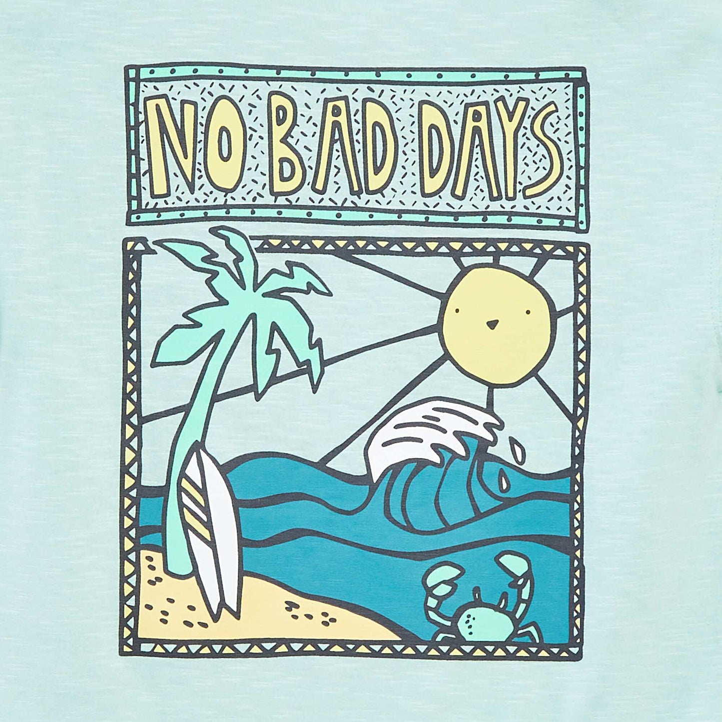 Short-sleeved printed T-shirt GREEN