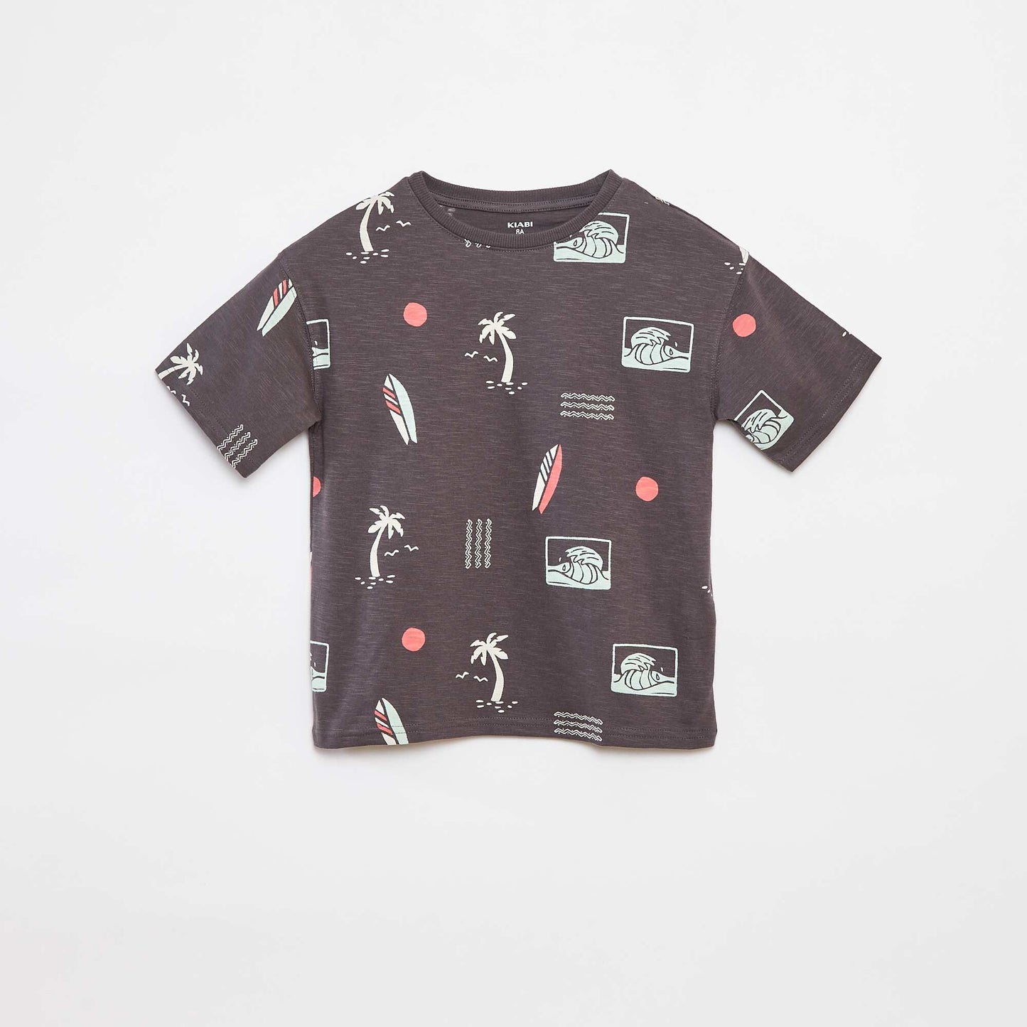 Short-sleeved printed T-shirt BLACK