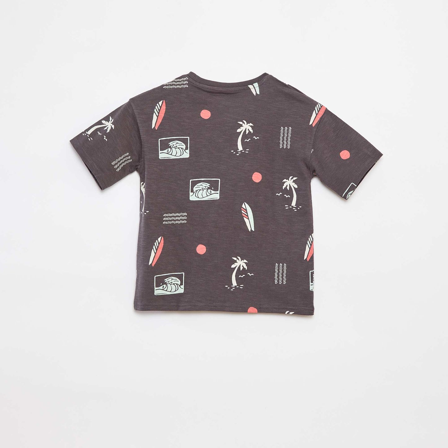 Short-sleeved printed T-shirt BLACK