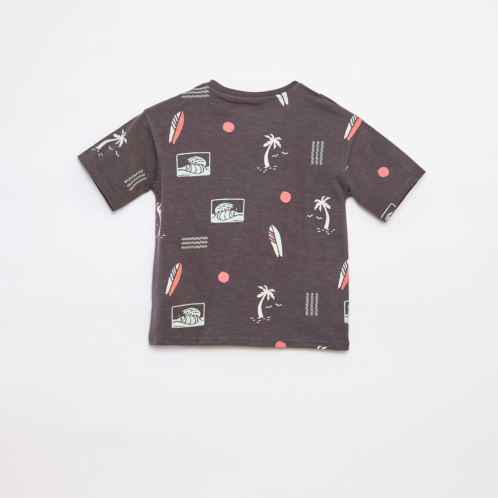 Short-sleeved printed T-shirt BLACK