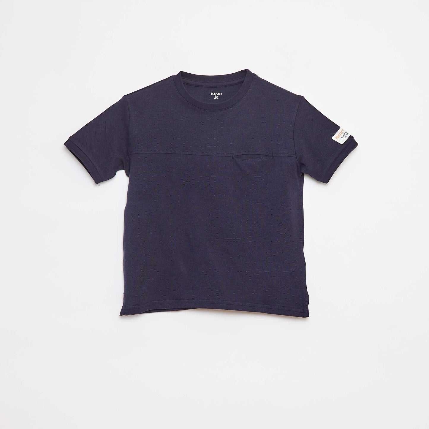 Cotton piqué T-shirt BLUE