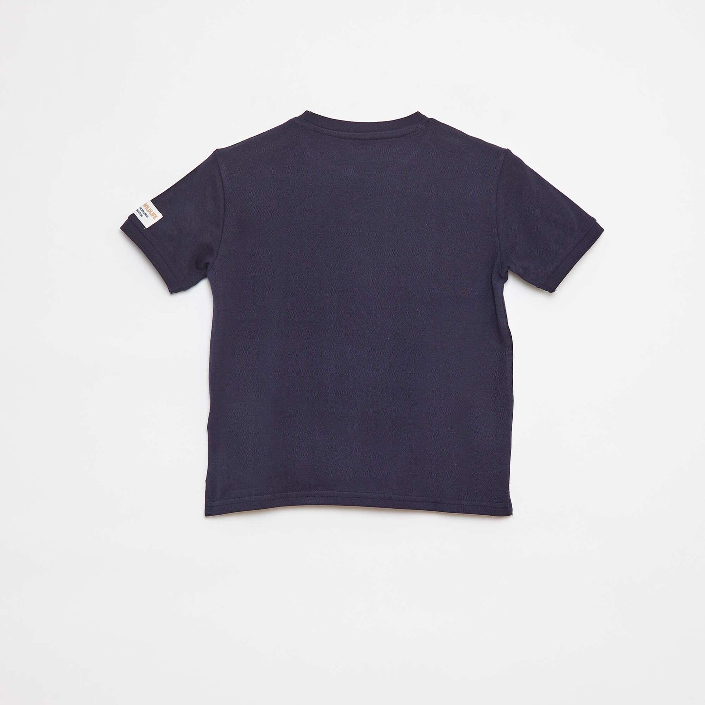 Cotton piqué T-shirt BLUE