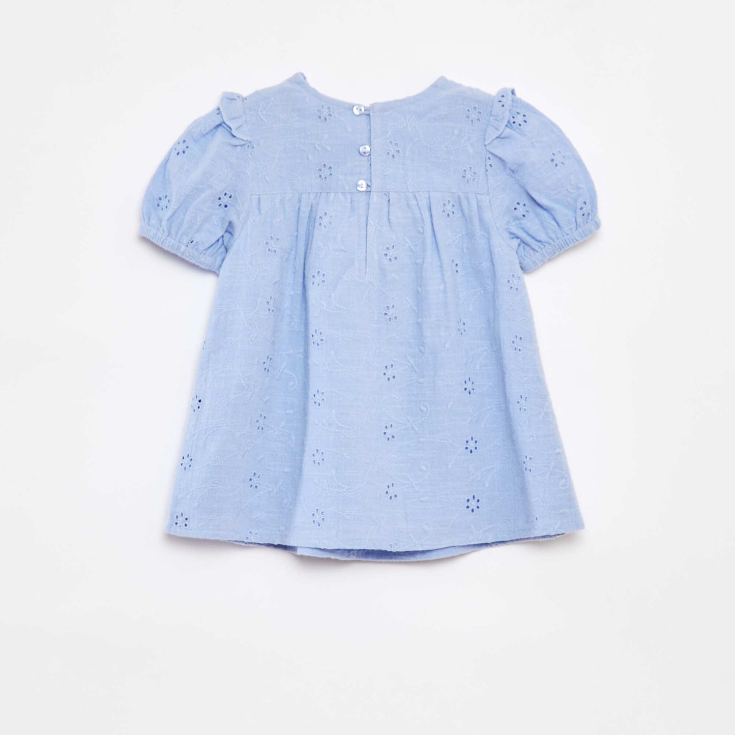 Broderie anglaise dress + briefs set - 2-piece set BLUE