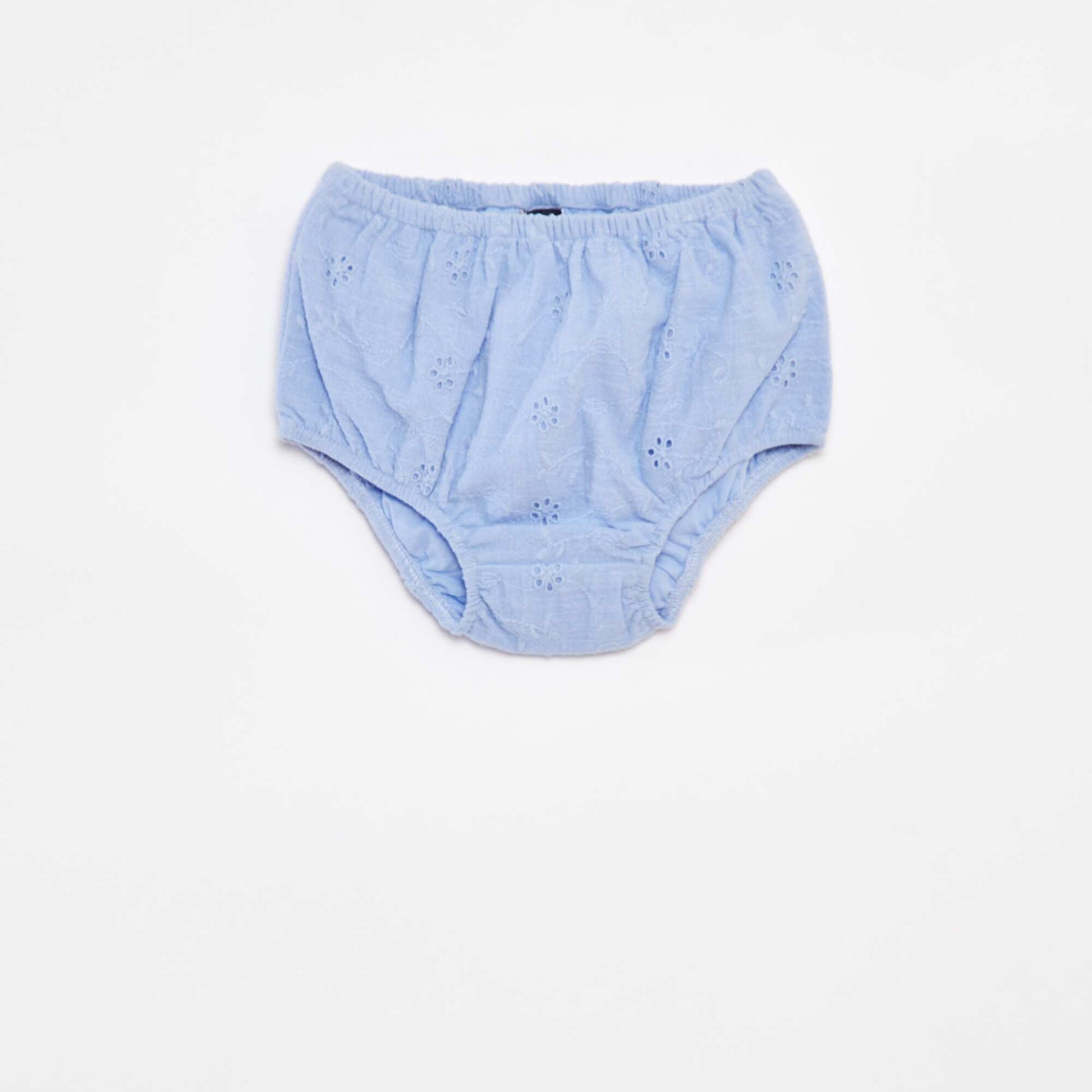 Broderie anglaise dress + briefs set - 2-piece set BLUE