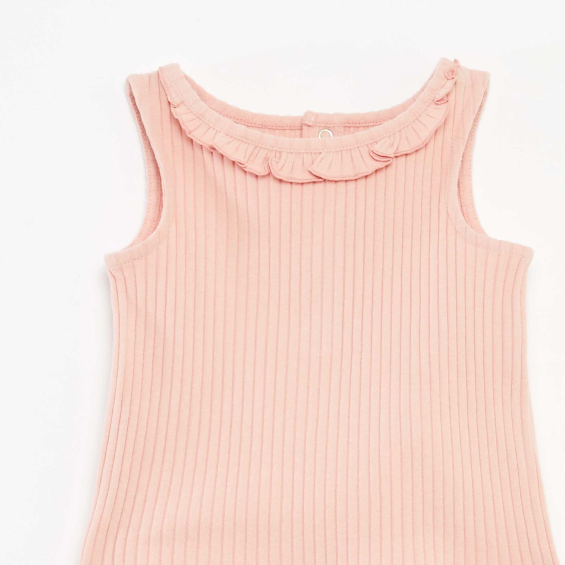 Ribbed knit vest top and shorts set - 2-piece set PINK