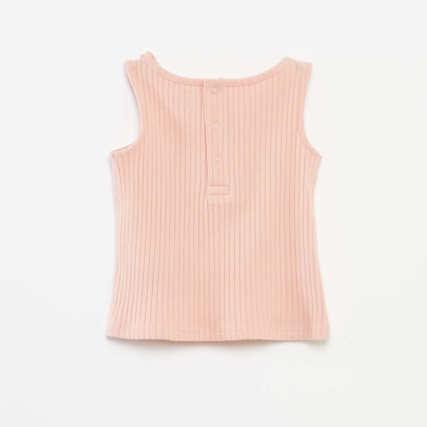 Ribbed knit vest top and shorts set - 2-piece set PINK