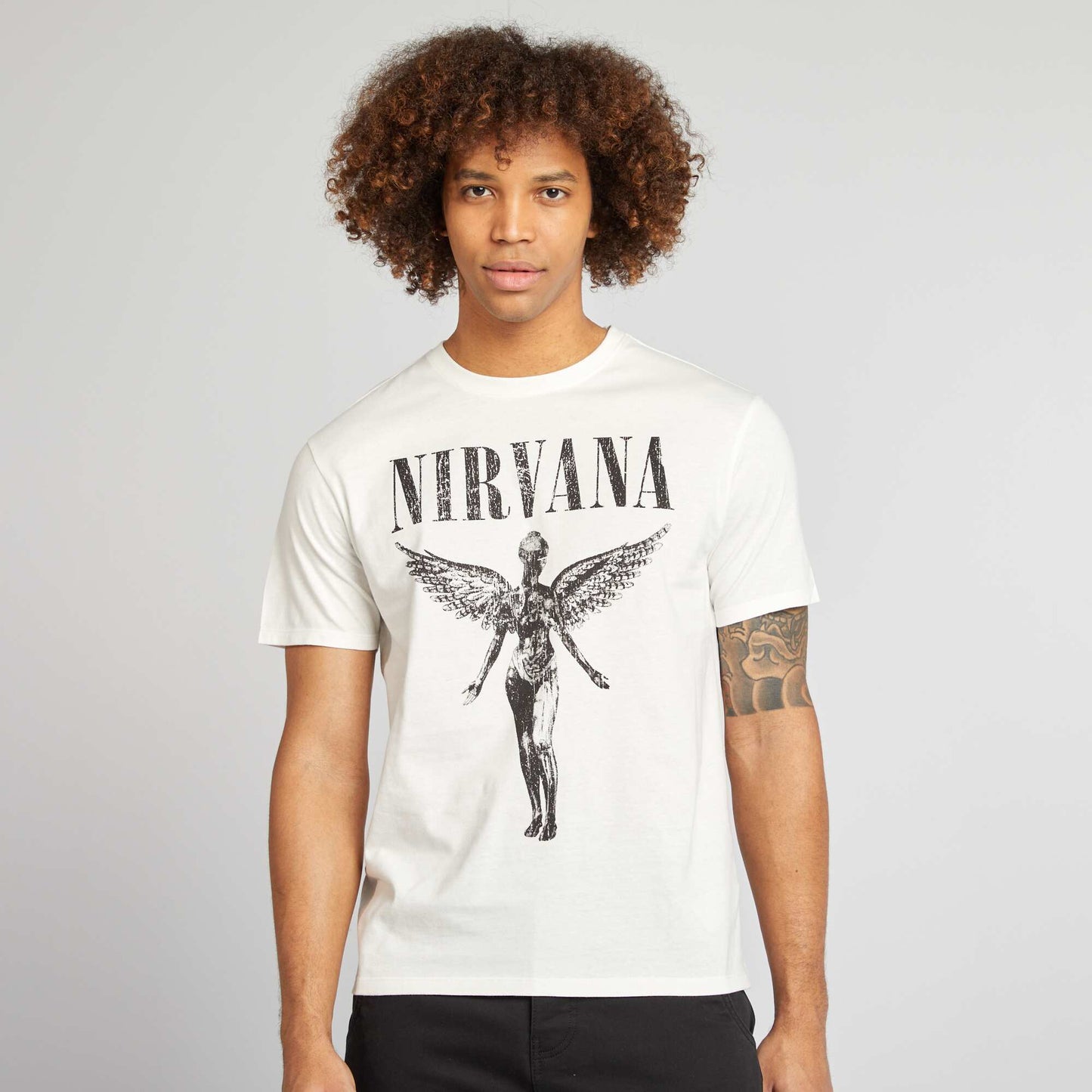 Nirvana 'in utero' short-sleeved T-shirt WHITE