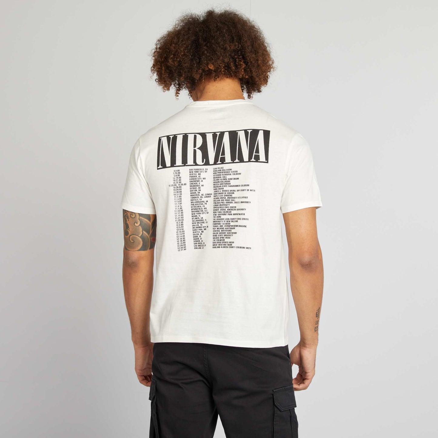 Nirvana 'in utero' short-sleeved T-shirt WHITE