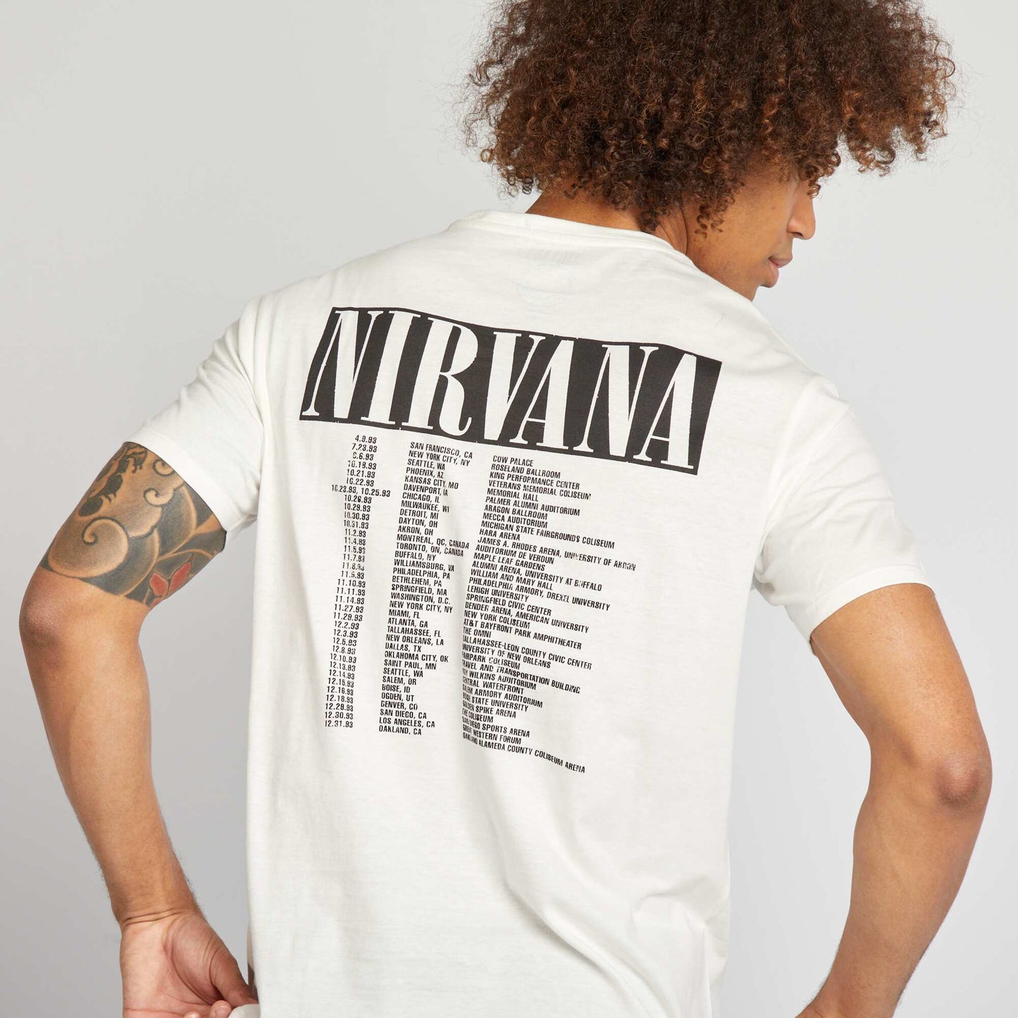 Nirvana 'in utero' short-sleeved T-shirt WHITE