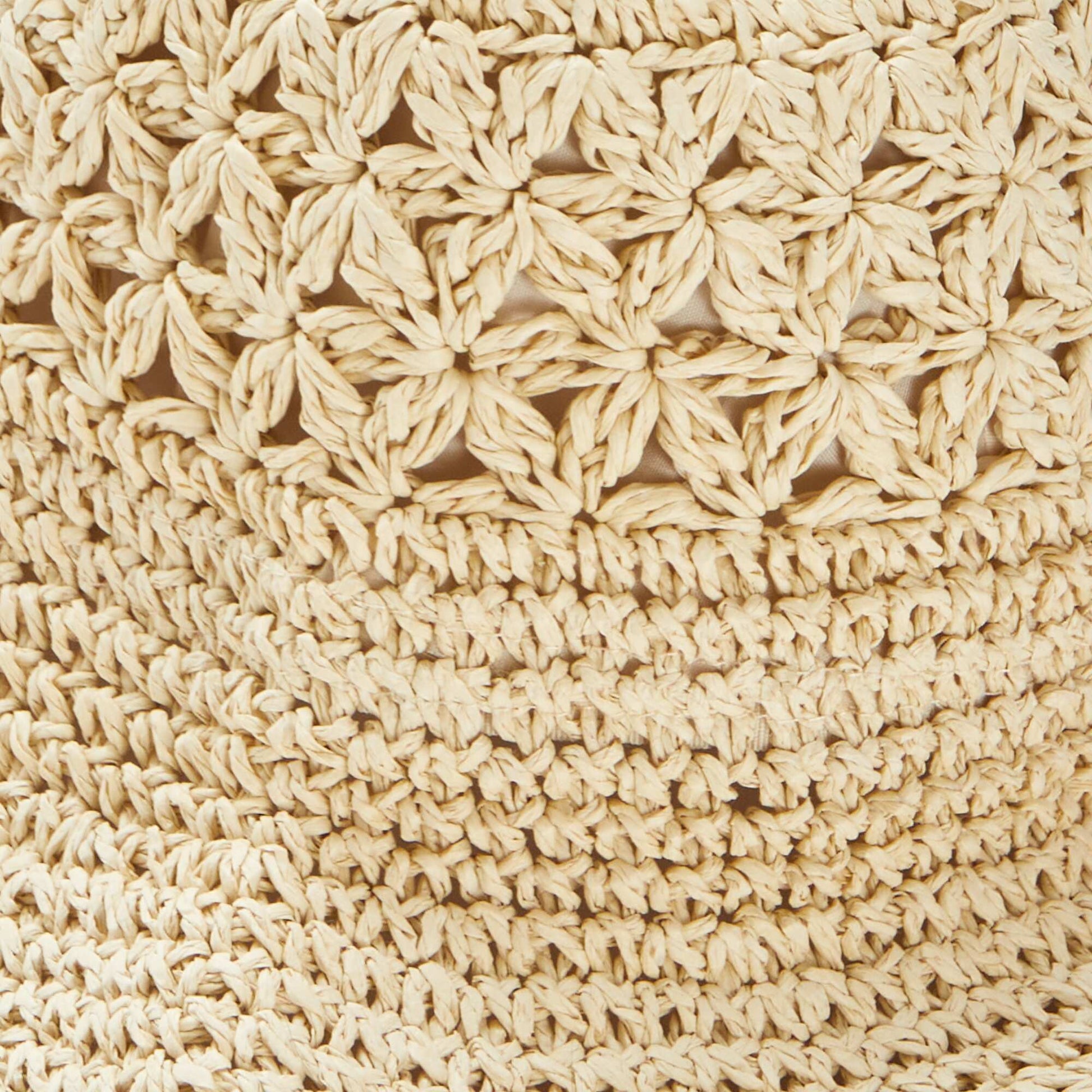 Openwork cloche-style hat BEIGE